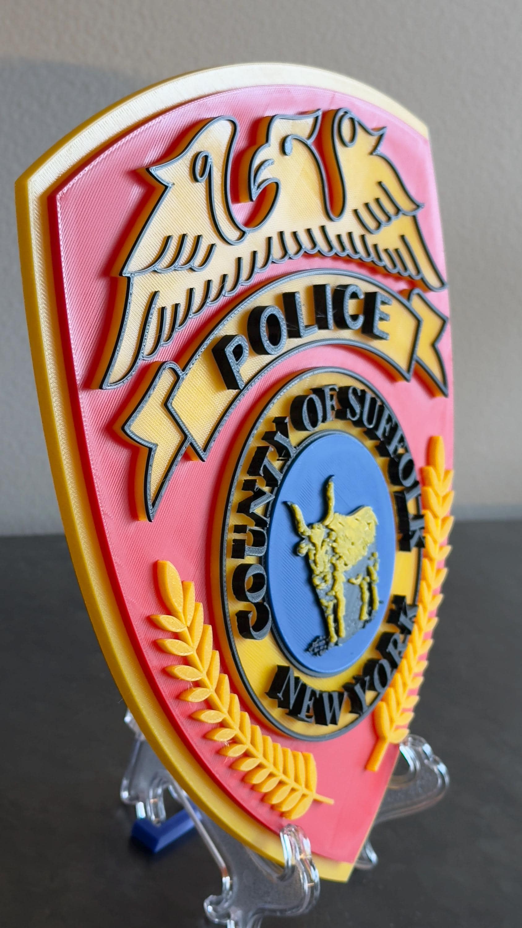 Suffolk County Police 3D Plaque: Long Island First Responder Wall Decor New York