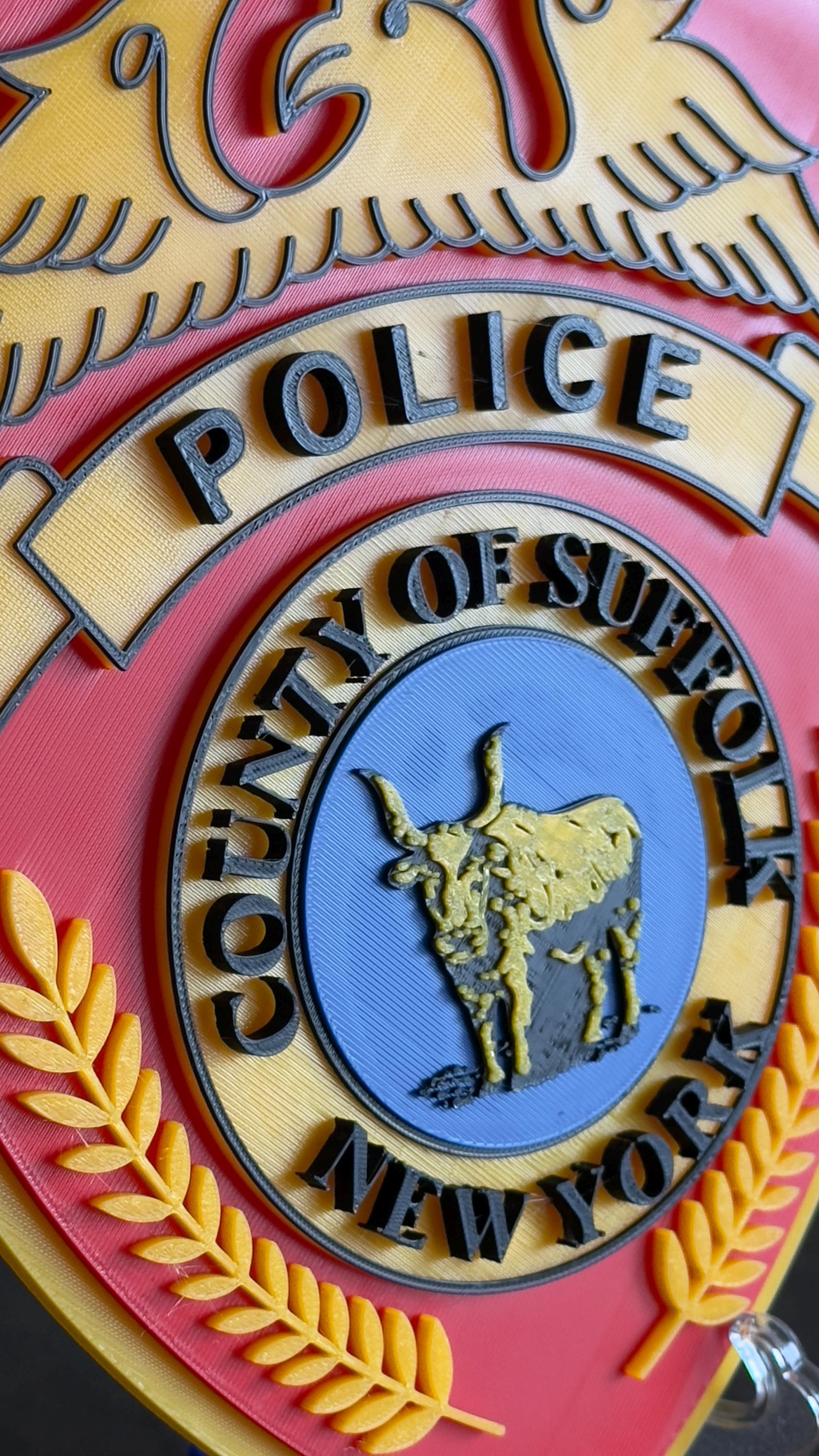 Suffolk County Police 3D Plaque: Long Island First Responder Wall Decor New York