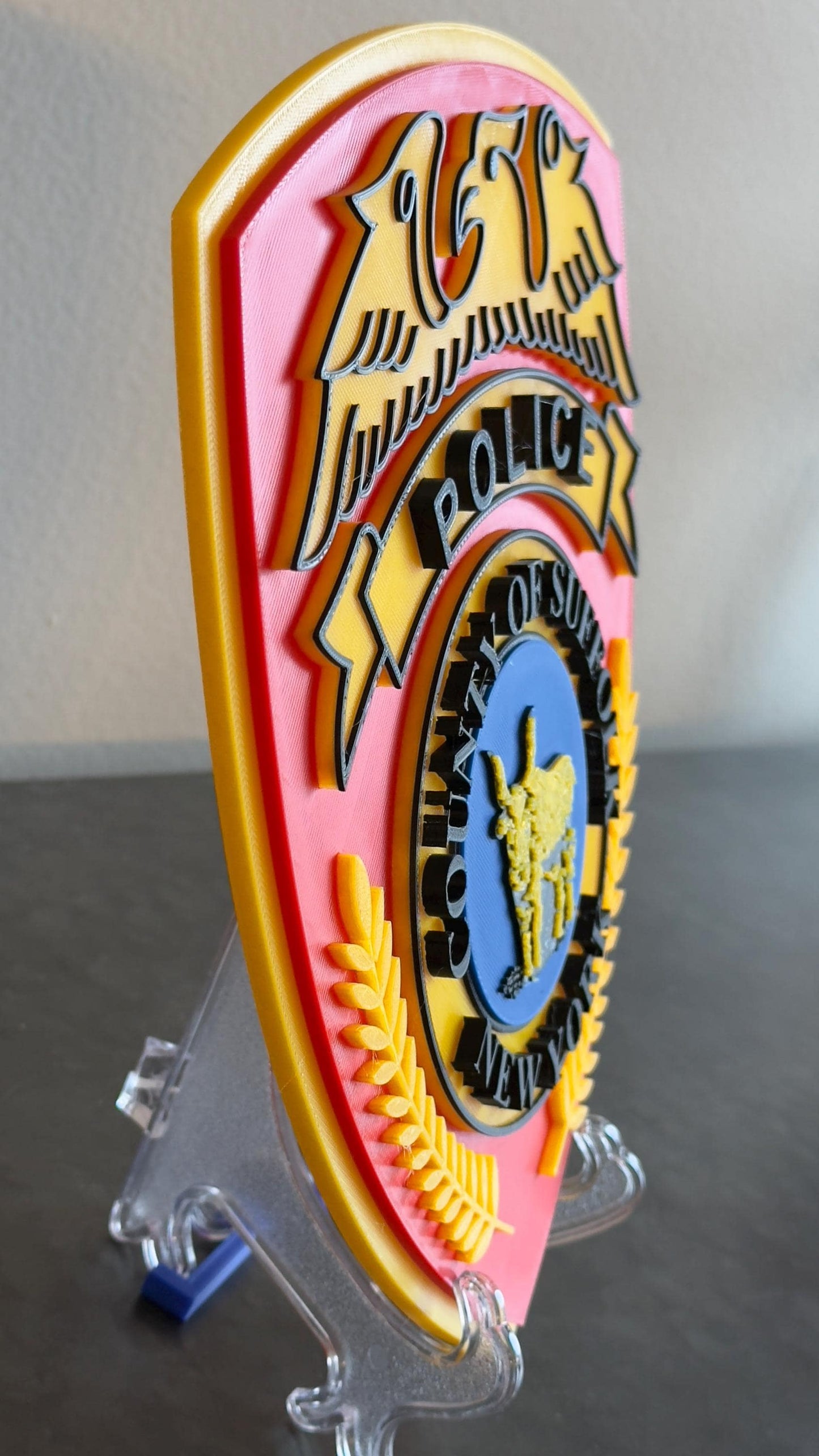 Suffolk County Police 3D Plaque: Long Island First Responder Wall Decor New York