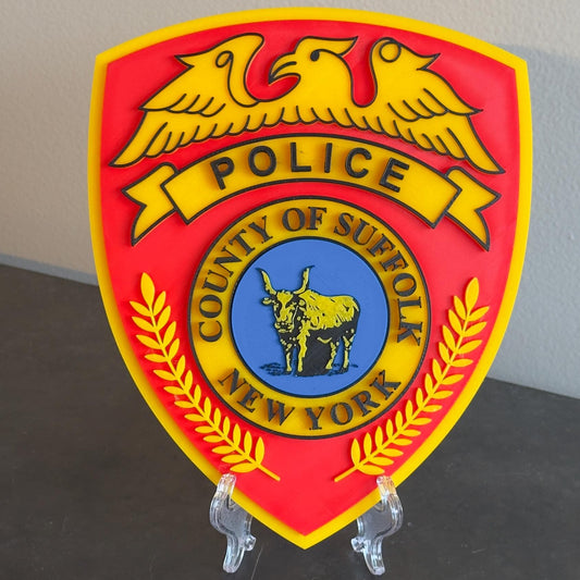Suffolk County Police 3D Plaque: Long Island First Responder Wall Decor New York