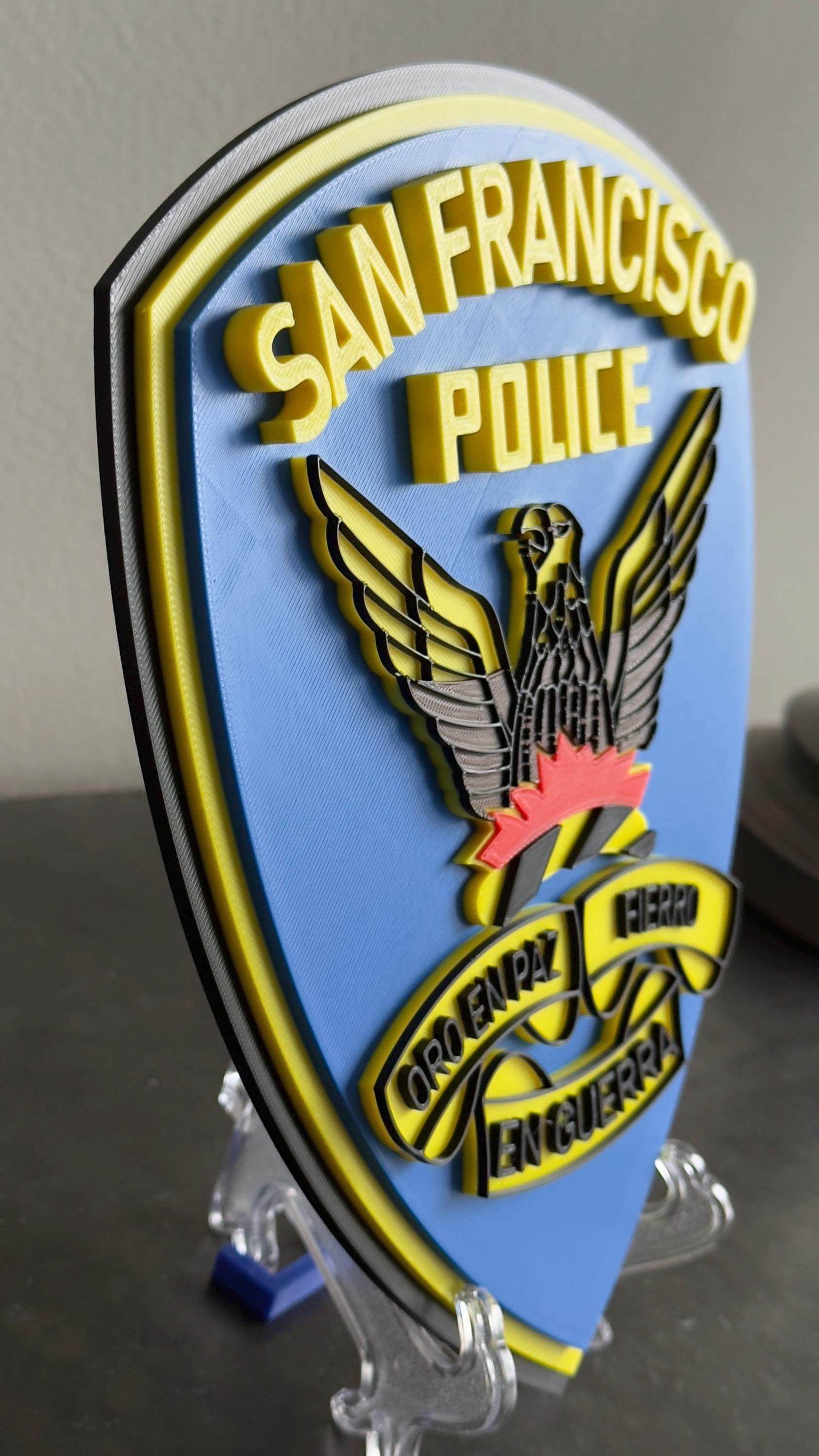 San Francisco Police Plaque: First Responder Wall Art California