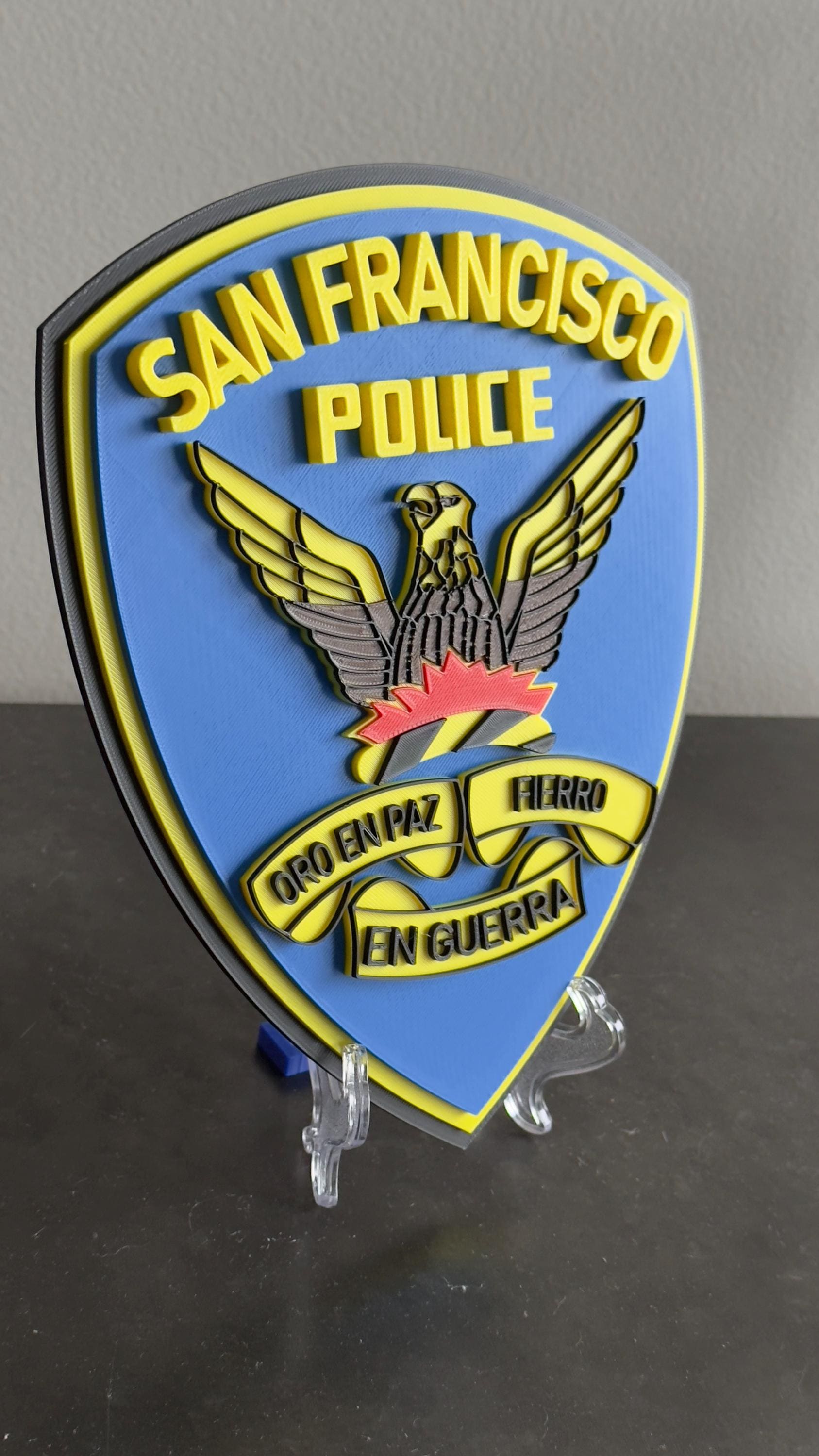 San Francisco Police Plaque: First Responder Wall Art California