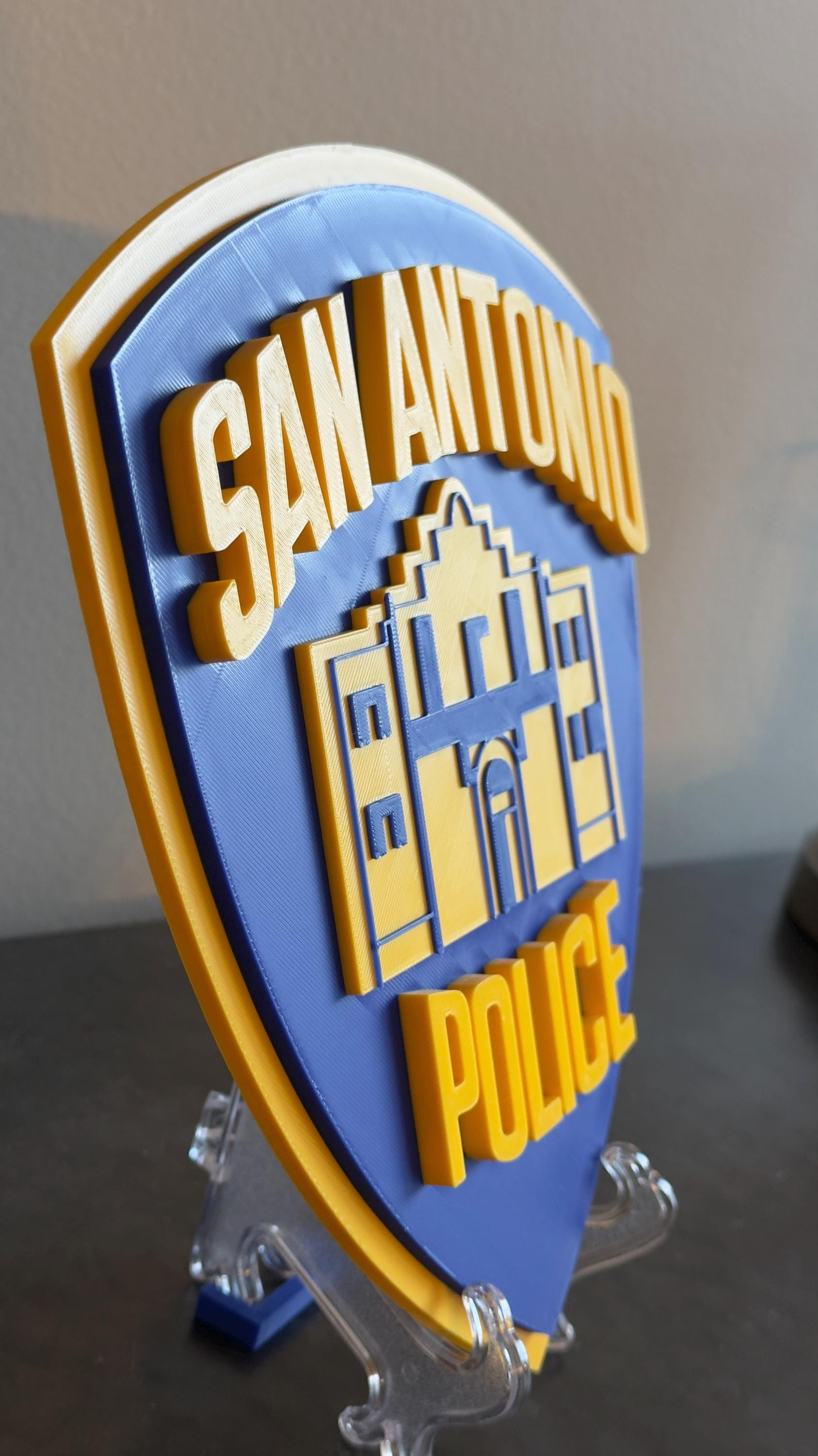 San Antonio Police 3D Embossed Plaque: First Responder Wall Art Texas