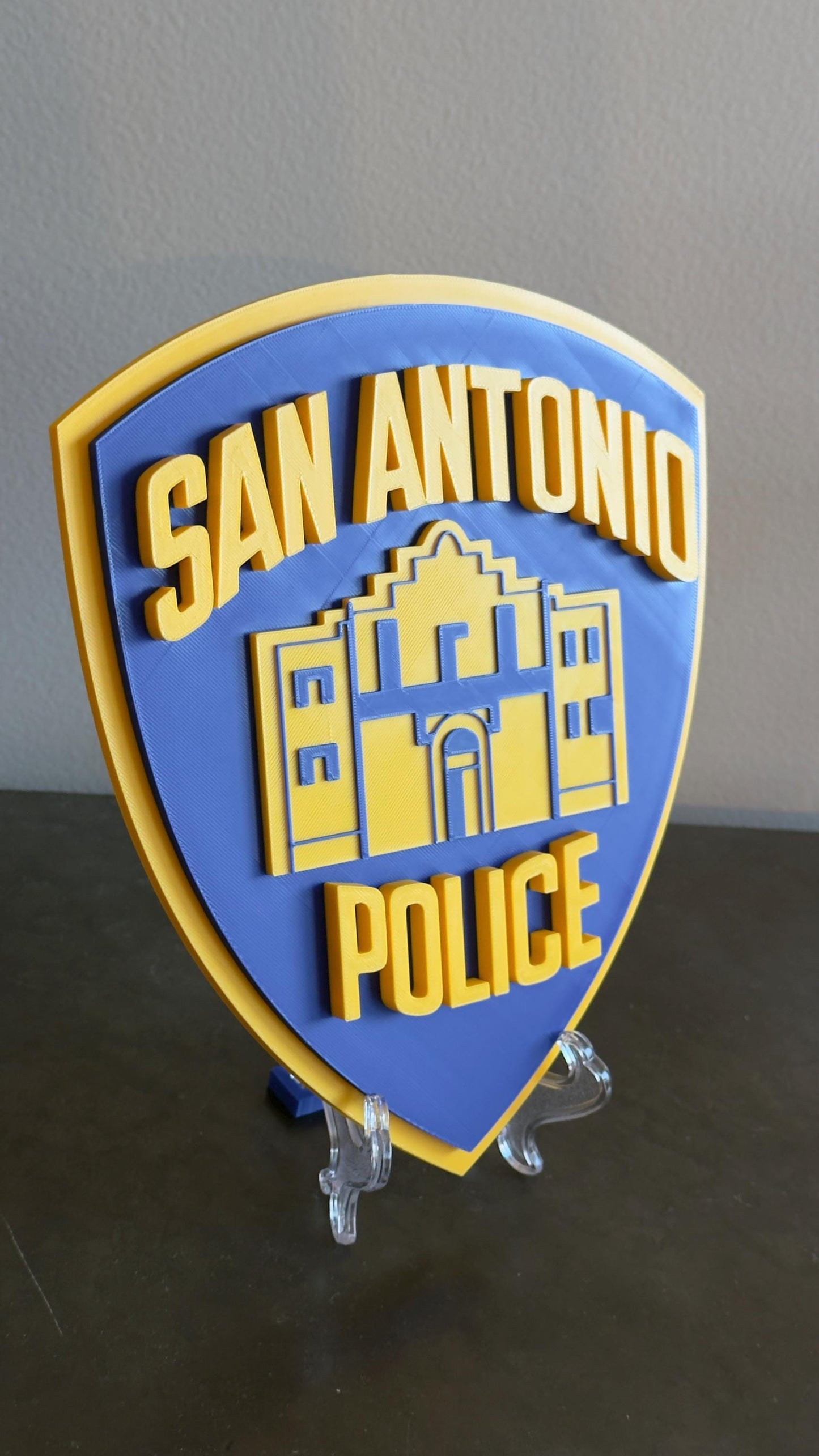 San Antonio Police 3D Embossed Plaque: First Responder Wall Art Texas