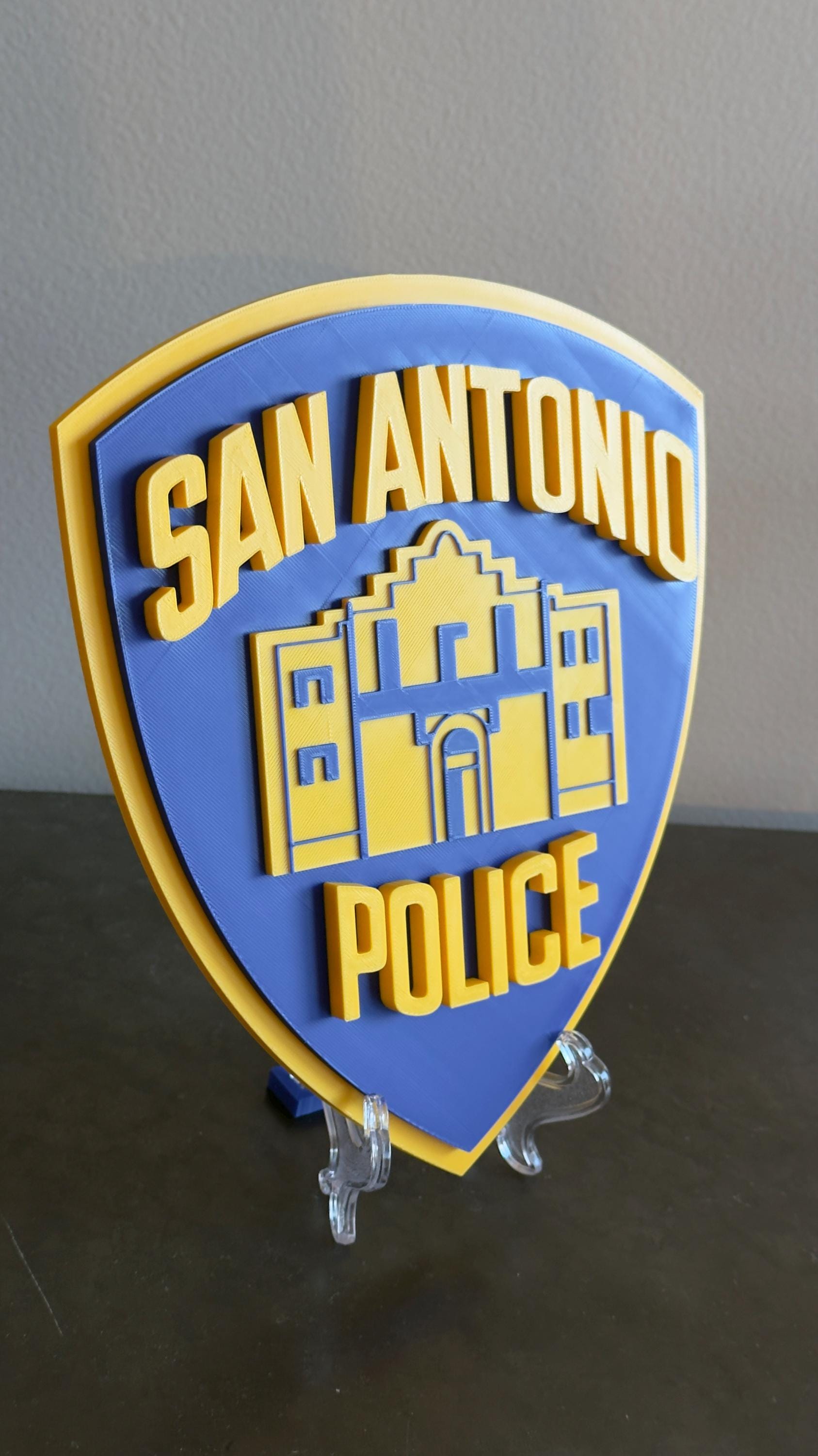 San Antonio Police 3D Embossed Plaque: First Responder Wall Art Texas