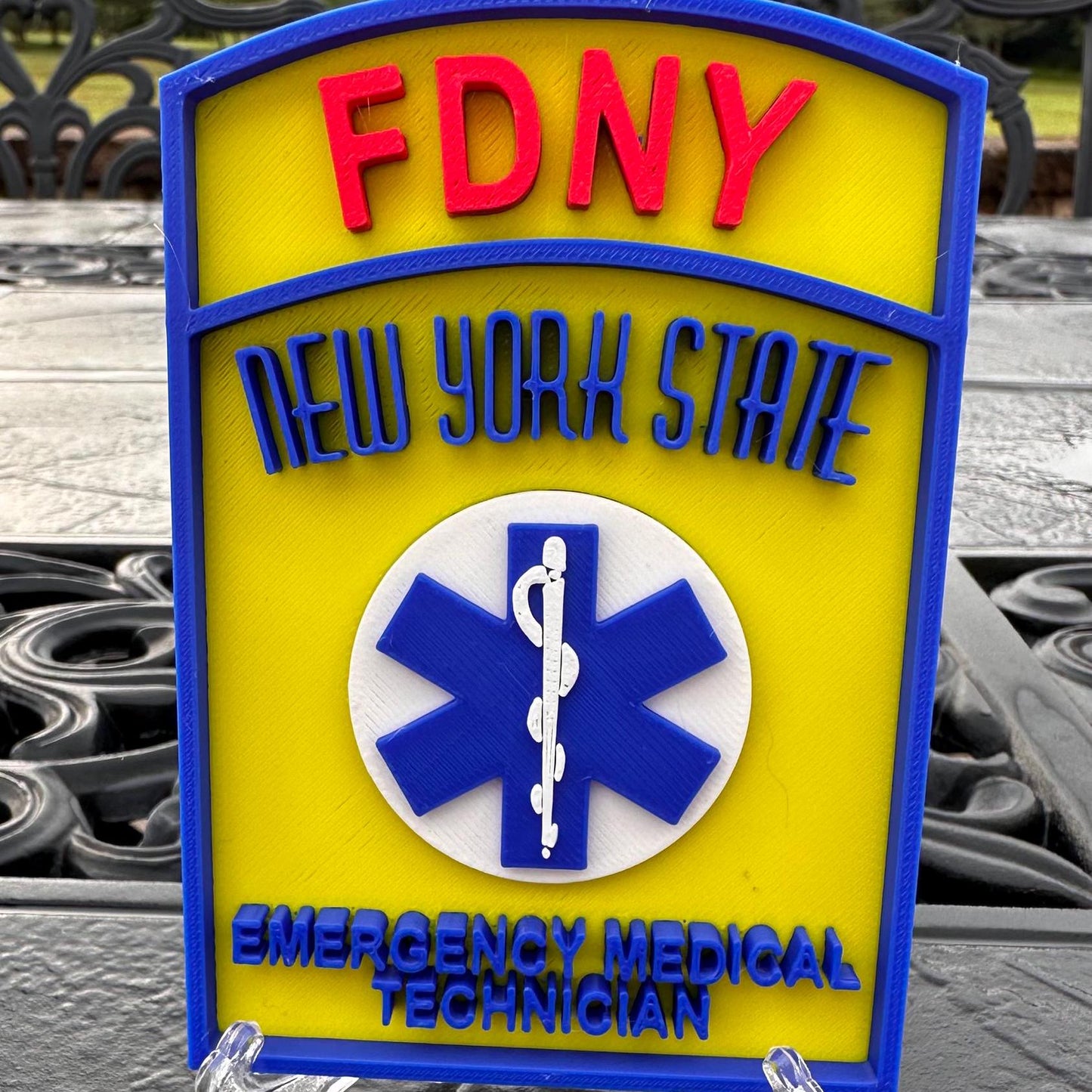 FDNY EMT Display Plaque First Responder Wall Decor Ems Gift NYCEMS