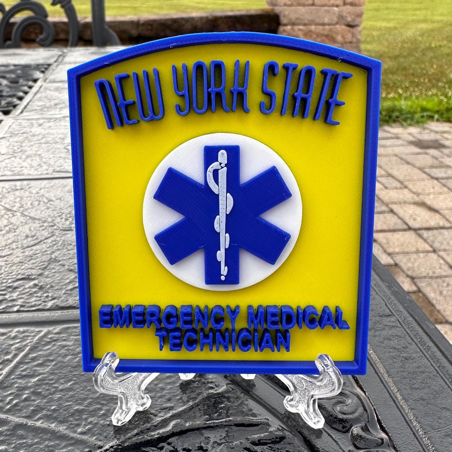 NYC EMS 3D Embossed Plaque: First Responder Wall Art New York