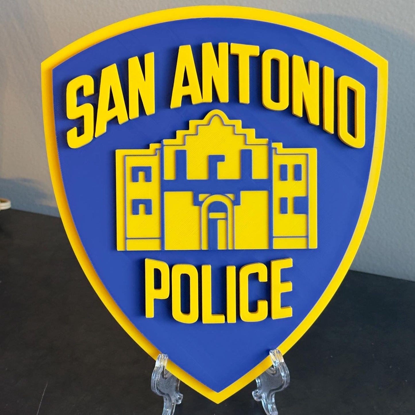 San Antonio Police 3D Embossed Plaque: First Responder Wall Art Texas
