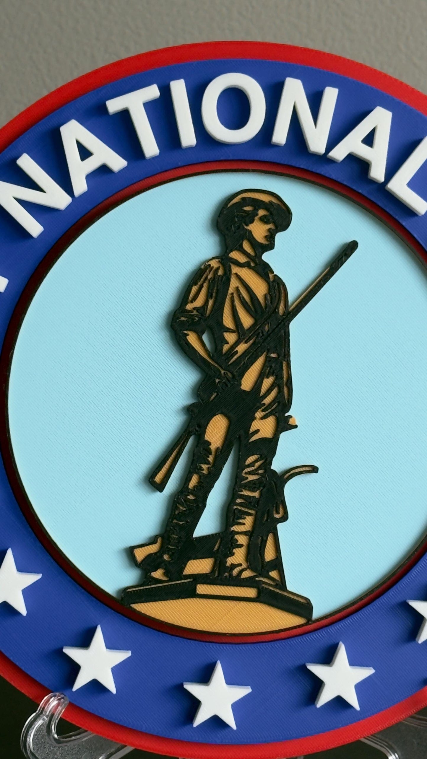 US Army National Guard 3D Plaque: First Responder Wall Art Display Plaque Government