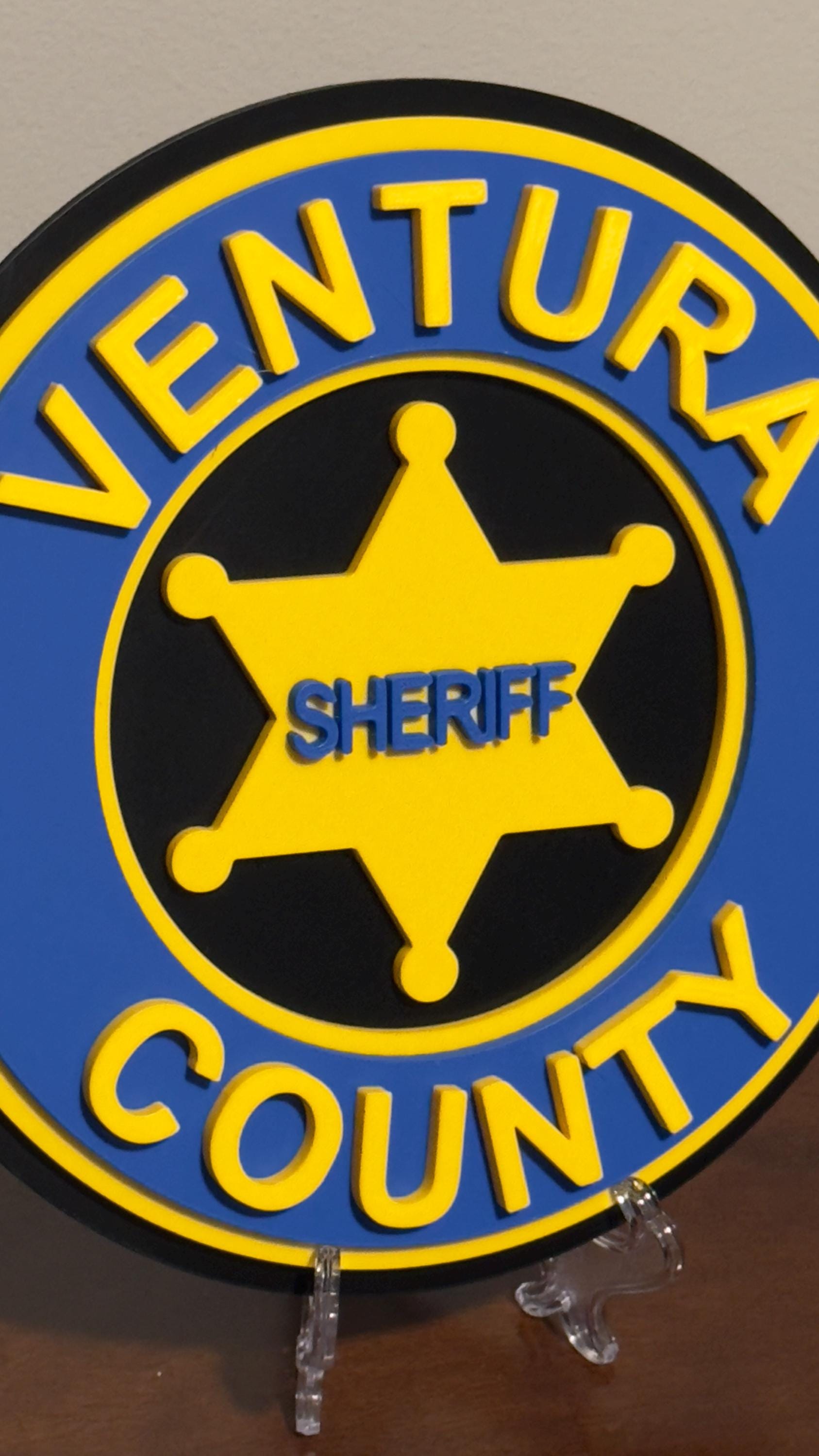 Ventura County Sheriff 3D Plaque: First Responder Wall Art California