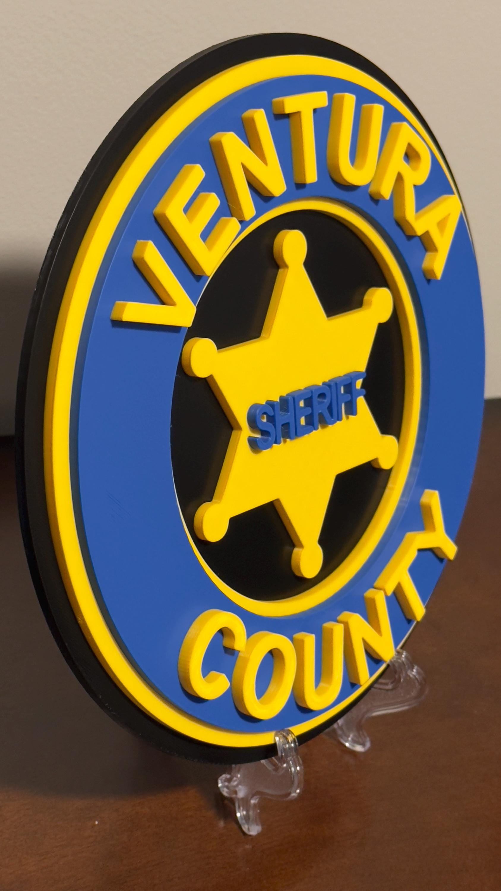 Ventura County Sheriff 3D Plaque: First Responder Wall Art California