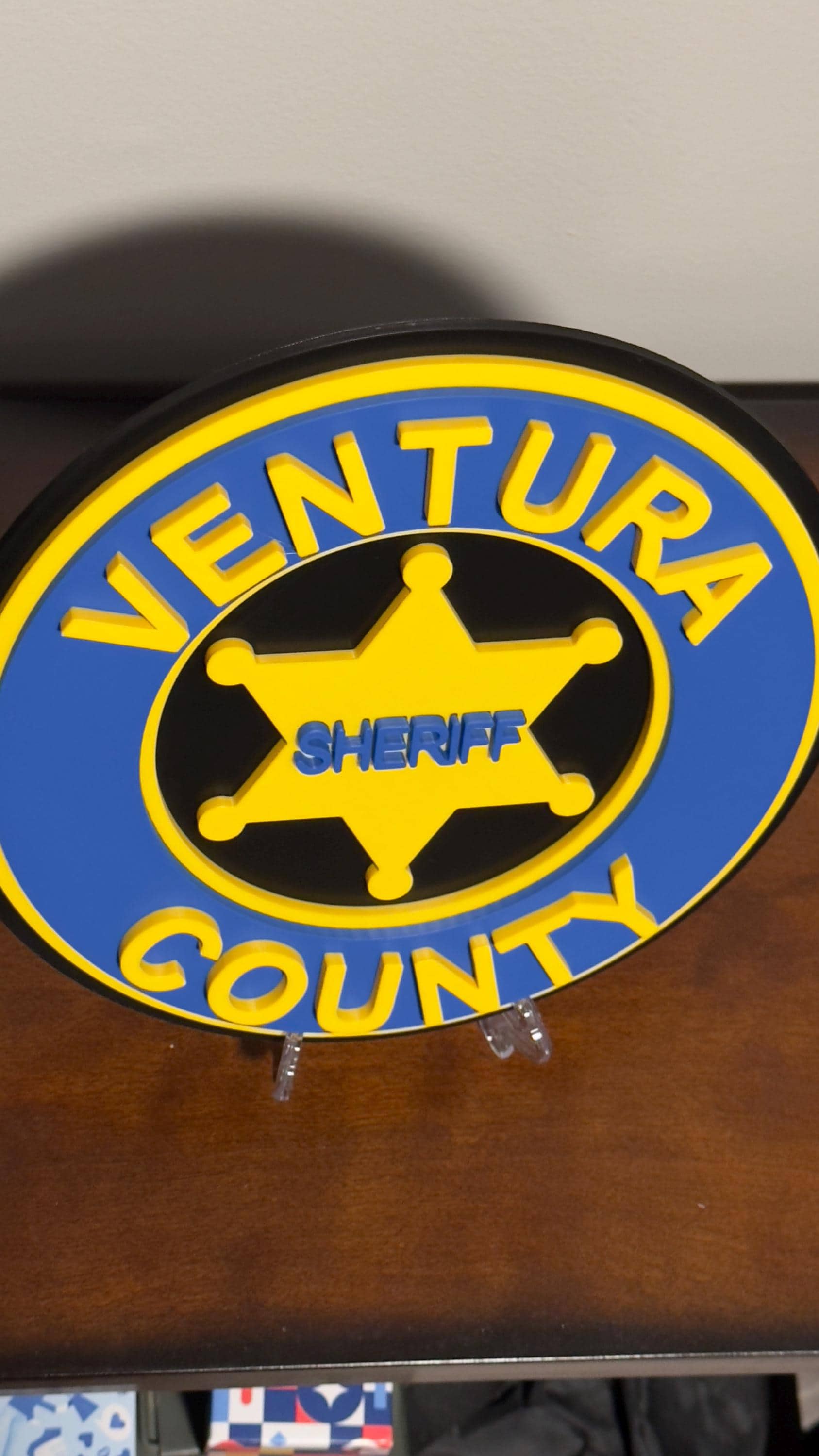 Ventura County Sheriff 3D Plaque: First Responder Wall Art California