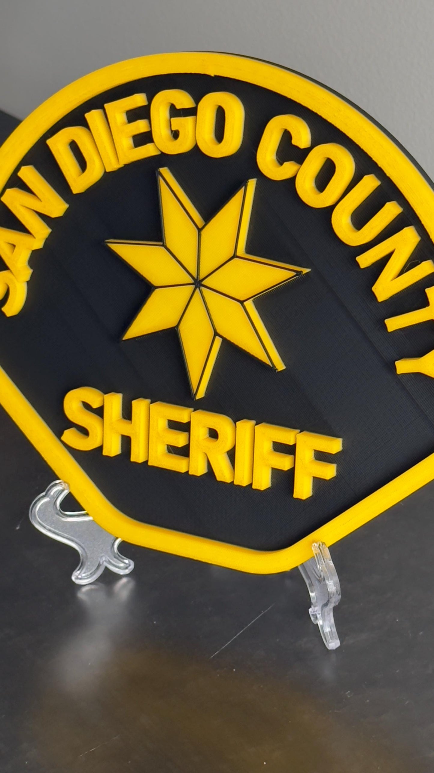 San Diego County Sheriff 3D Embossed Display Plaque California