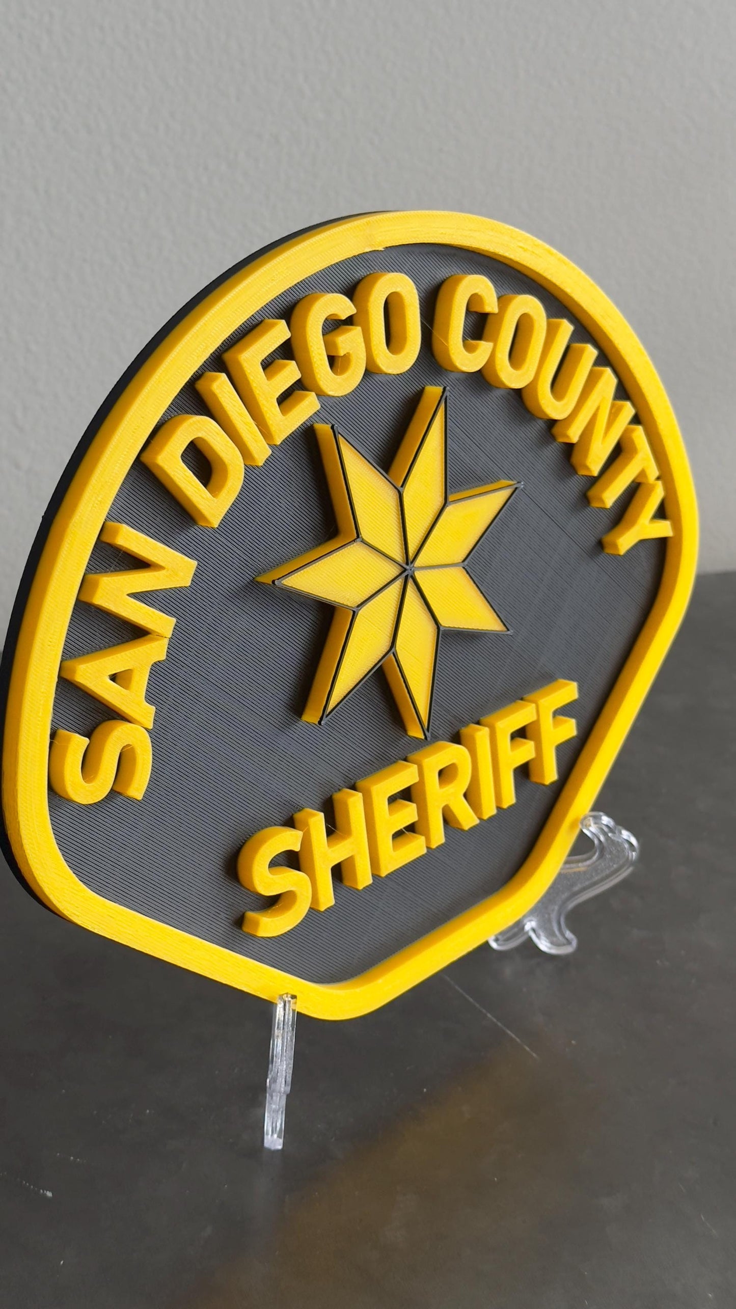 San Diego County Sheriff 3D Embossed Display Plaque California