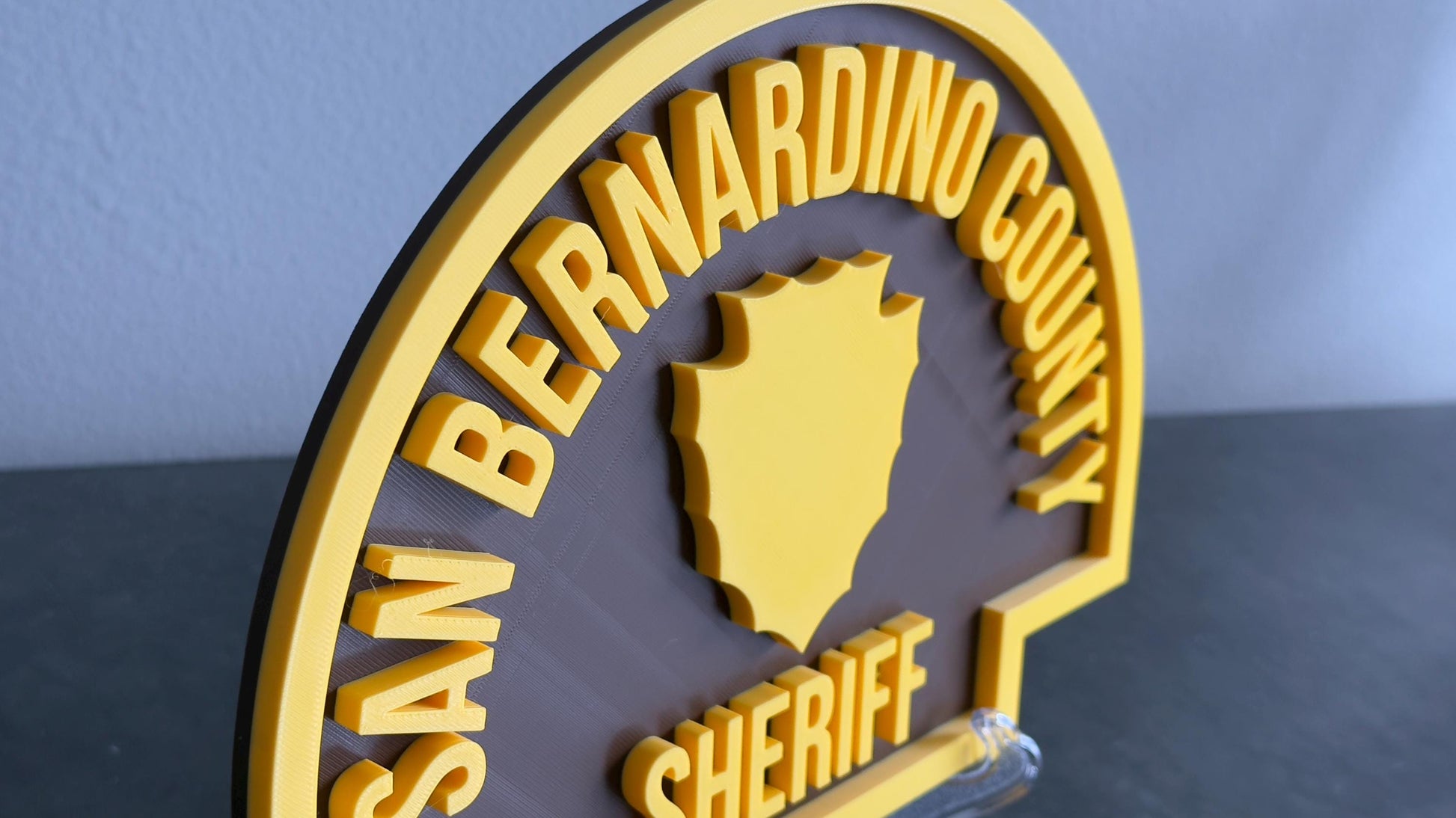San Bernardino County Sheriff Plaque: 3D Embossed First Responder Wall Art California