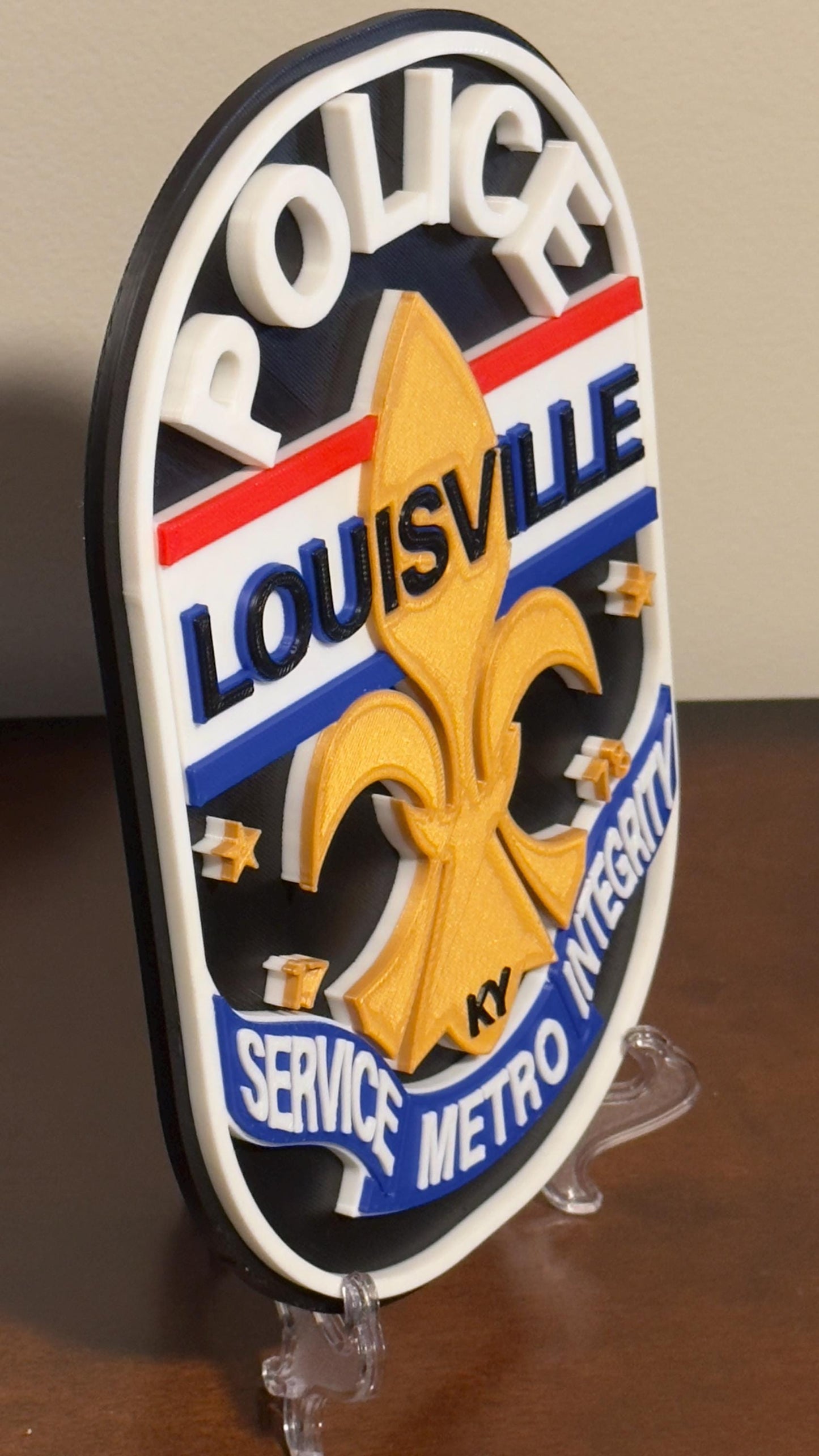 Louisville Police 3D Embossed Display Plaque: First Responder Wall Art Kentucky