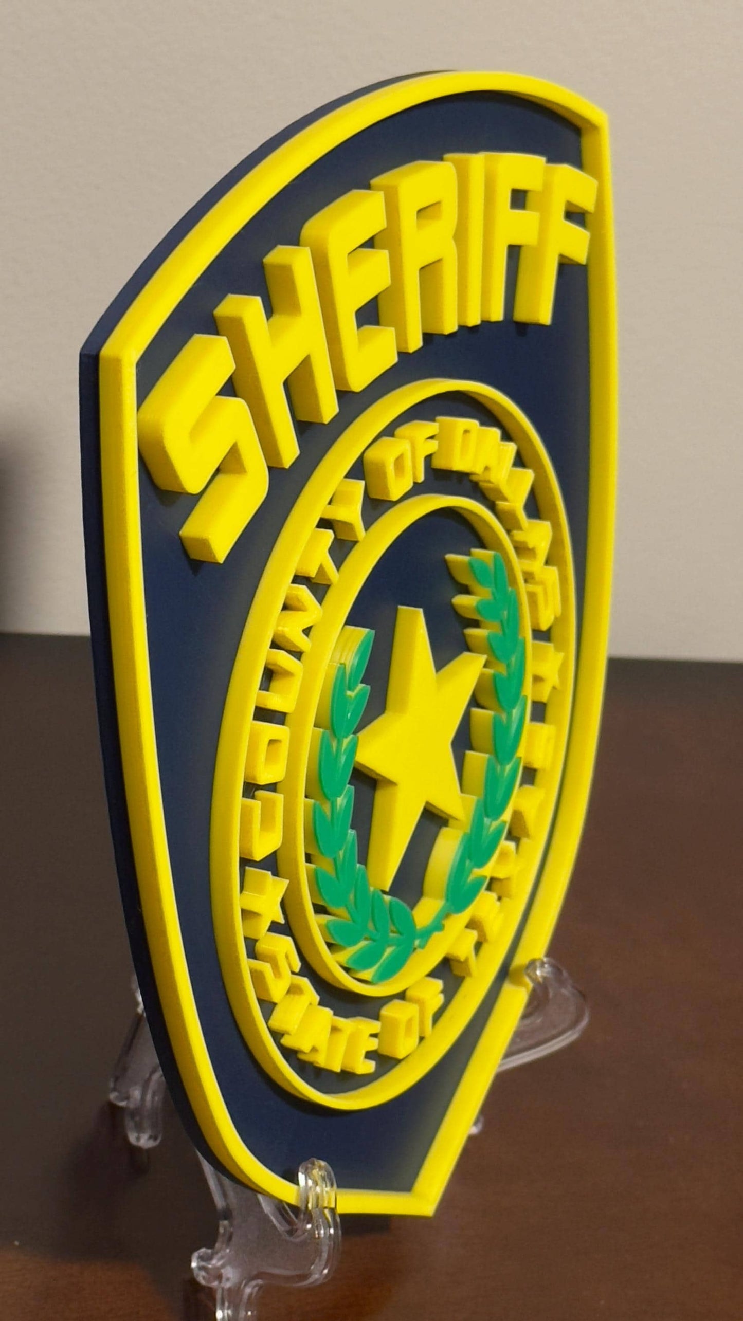 Sheriff Plaque: Dallas County Texas First Responder Tribute (9 Inch Display)