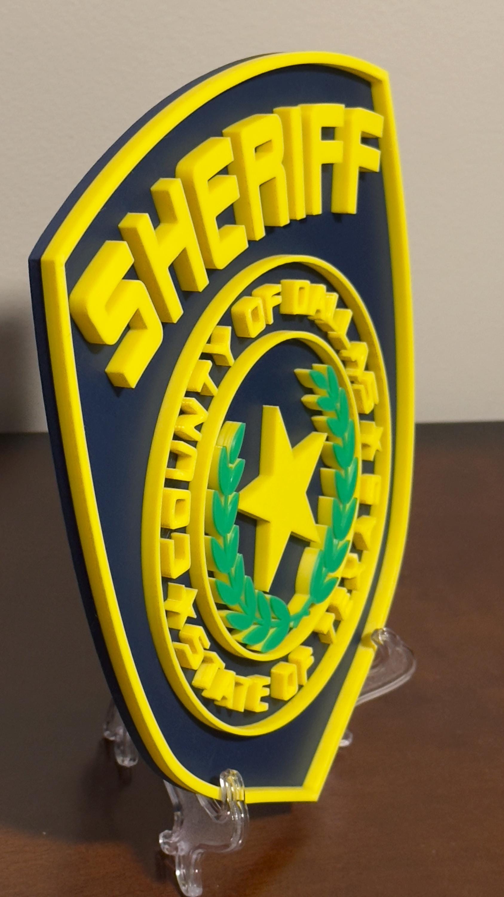 Sheriff Plaque: Dallas County Texas First Responder Tribute (9 Inch Display)