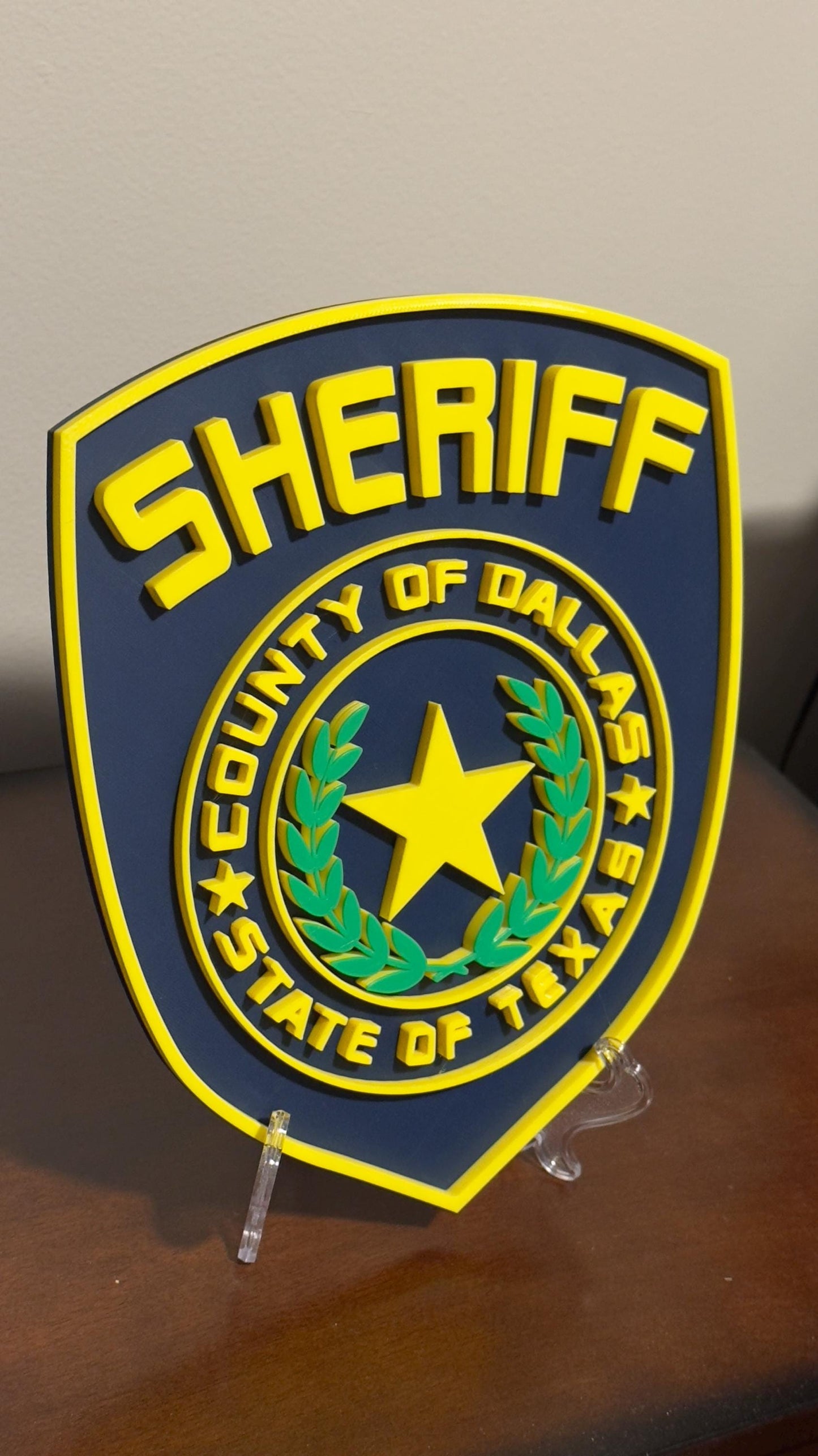 Sheriff Plaque: Dallas County Texas First Responder Tribute (9 Inch Display)