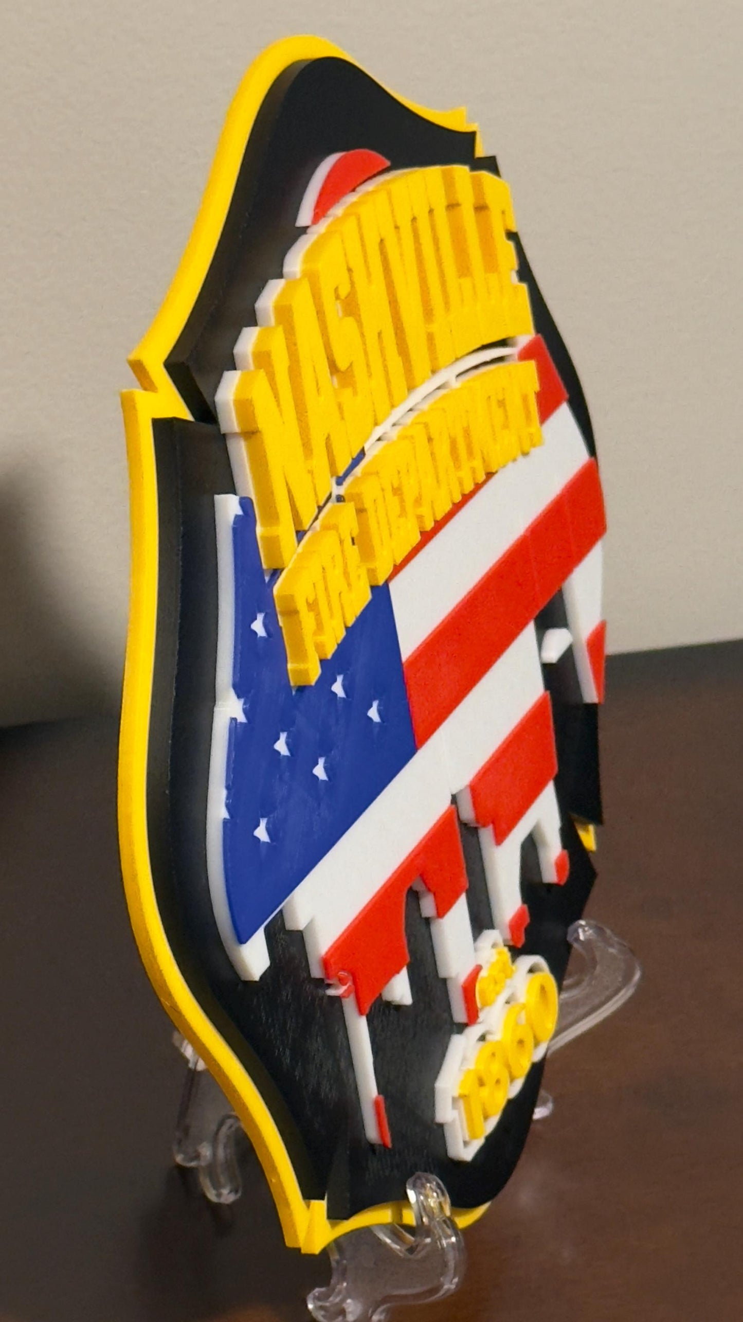 Nashville Fire Department 3D Embossed Plaque: First Responder Wall Art
