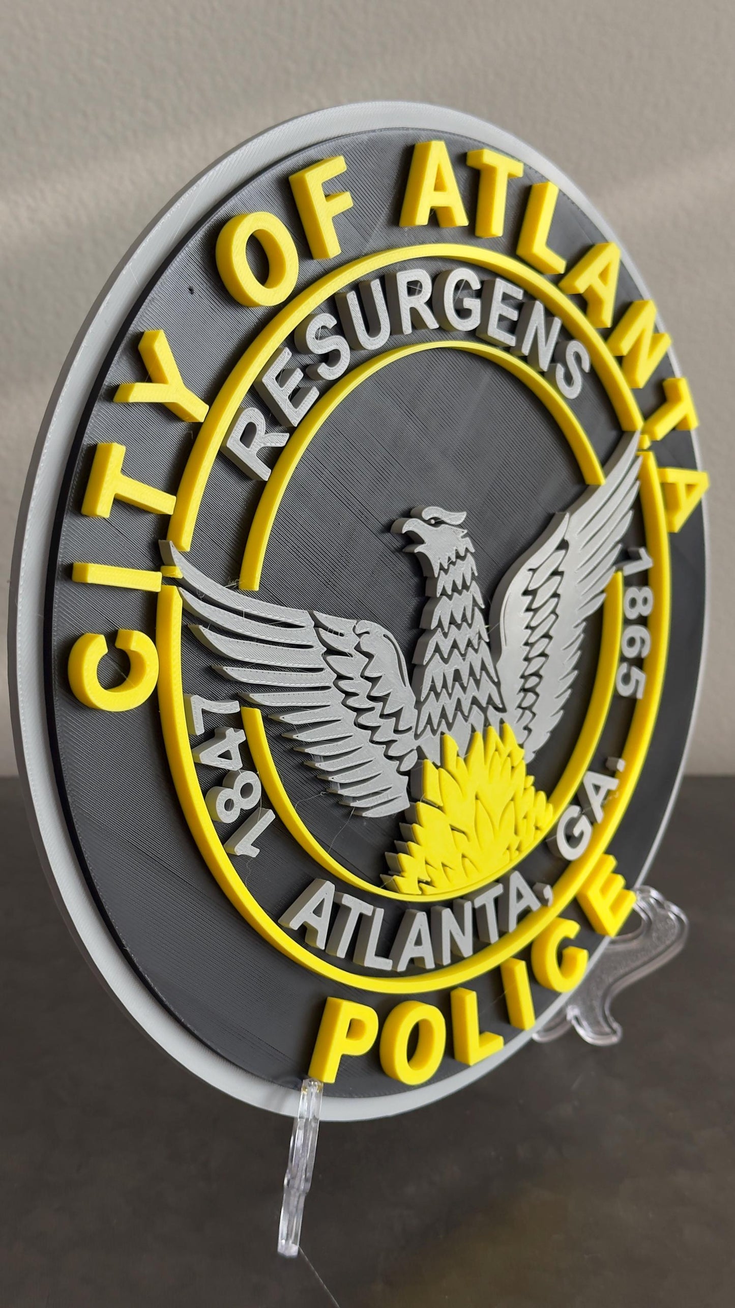 Atlanta Georgia Police Department Logo 3D Embossed Plaque