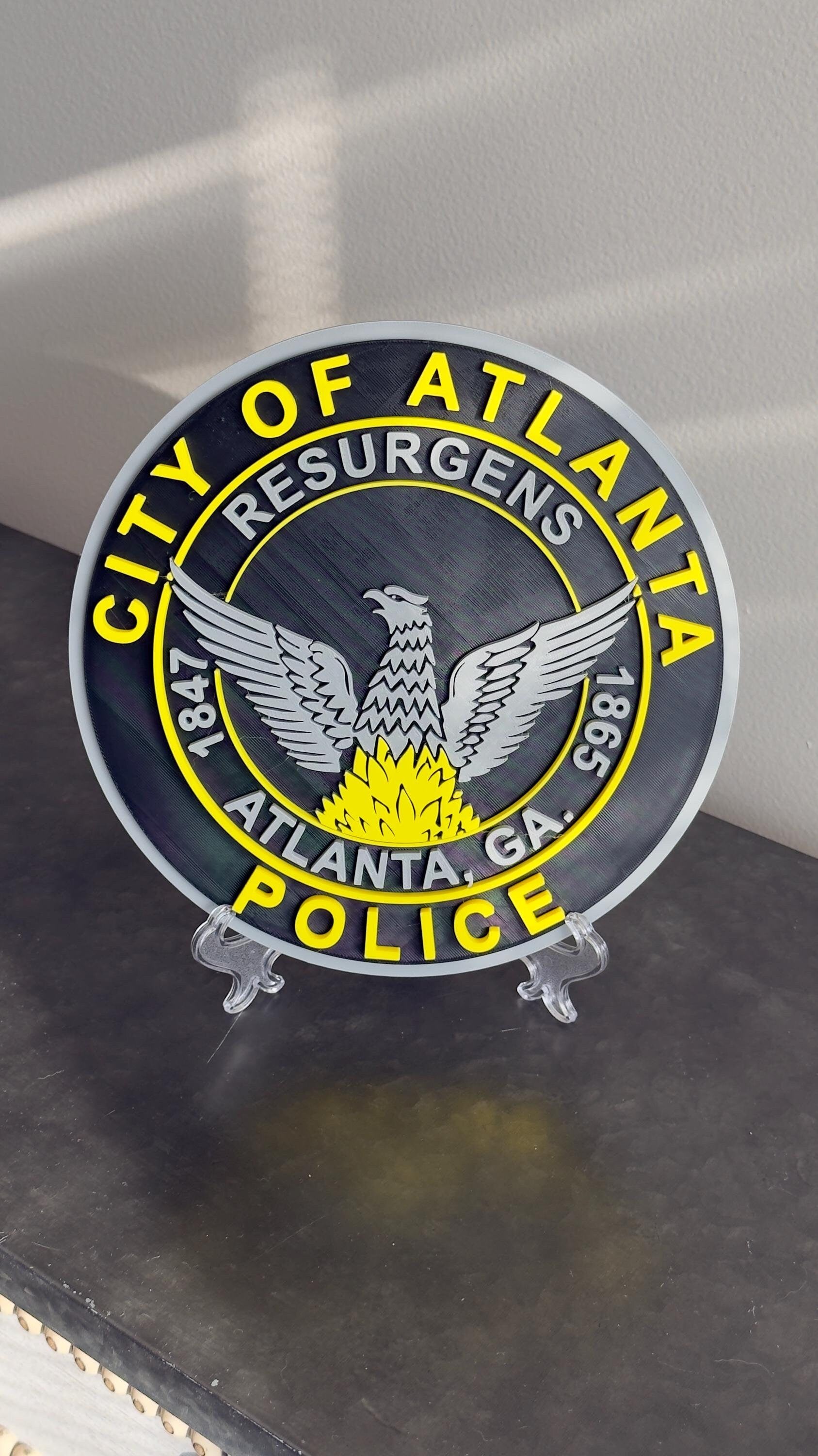 Atlanta Georgia Police Department Logo 3D Embossed Plaque