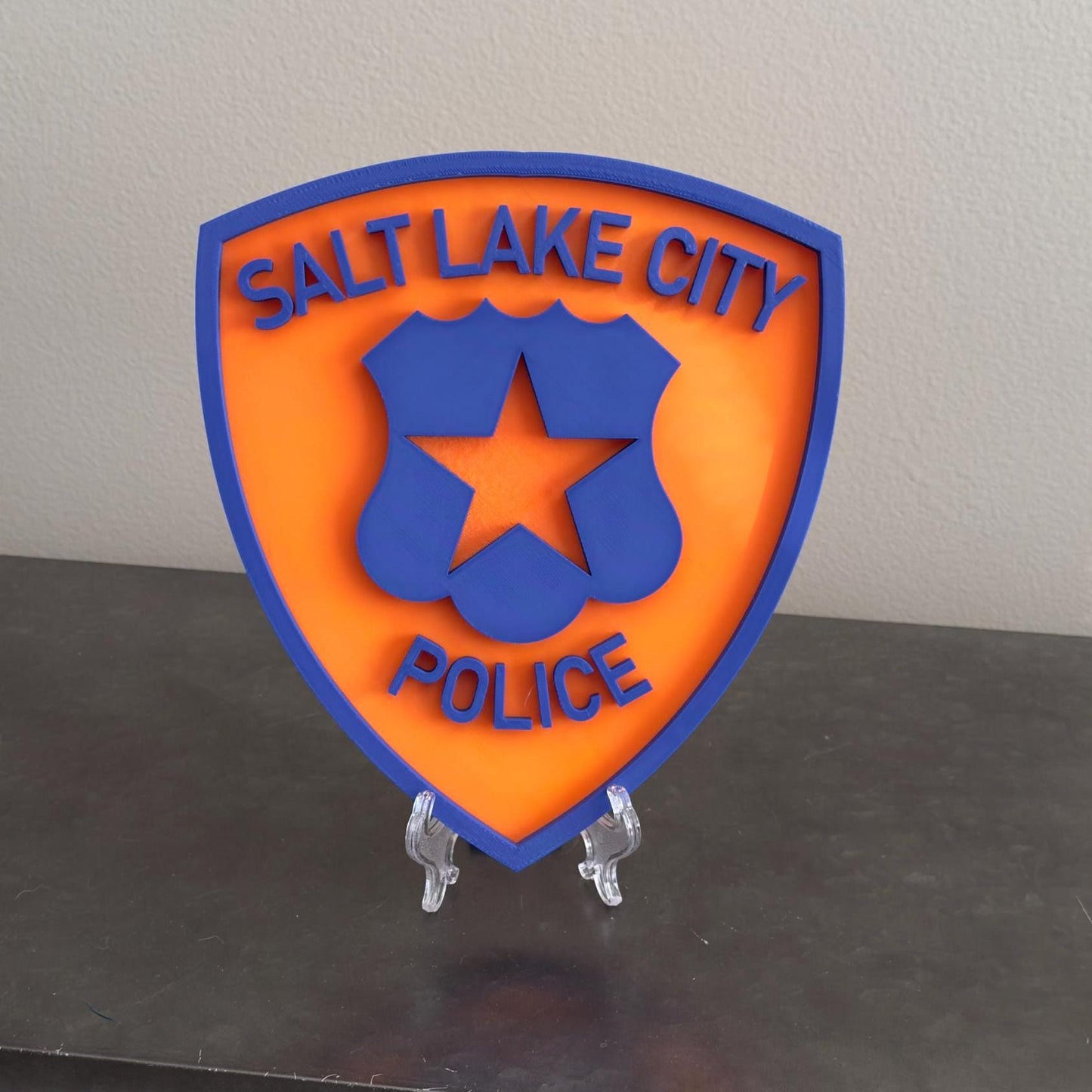 Salt Lake City Police Plaque: First Responder Wall Art Utah