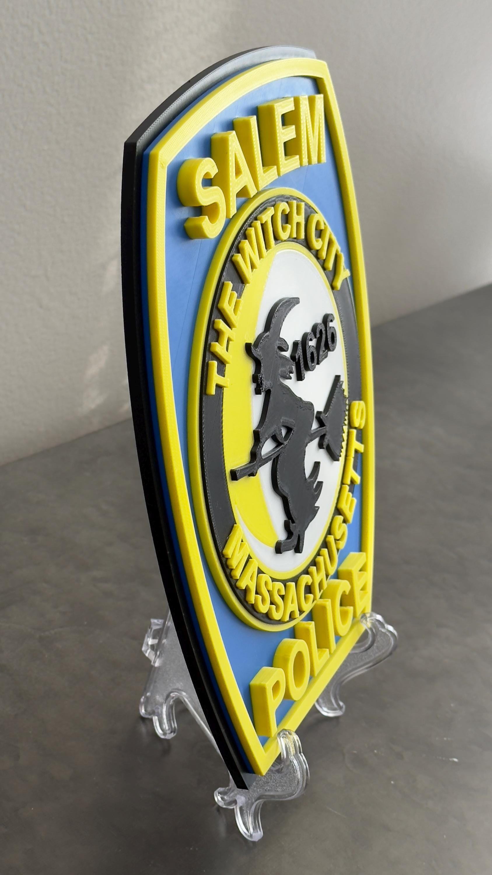 Salem Police Department 3D Embossed Plaque: First Responder Wall Art Massachusetts