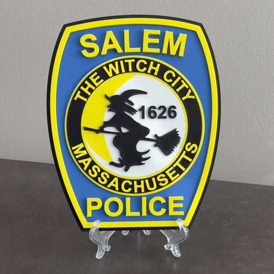 Salem Police Department 3D Embossed Plaque: First Responder Wall Art Massachusetts