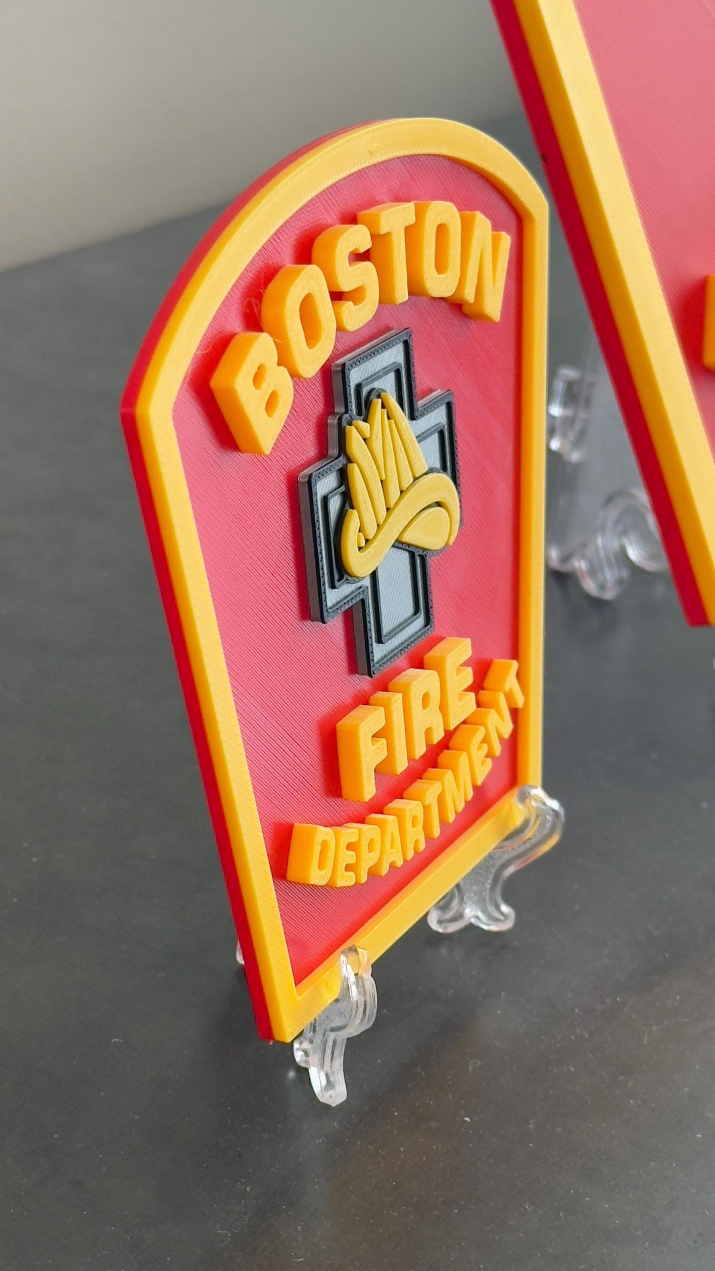 Boston Fire Department 3D Plaque, First Responder Wall Art MA Massachusetts