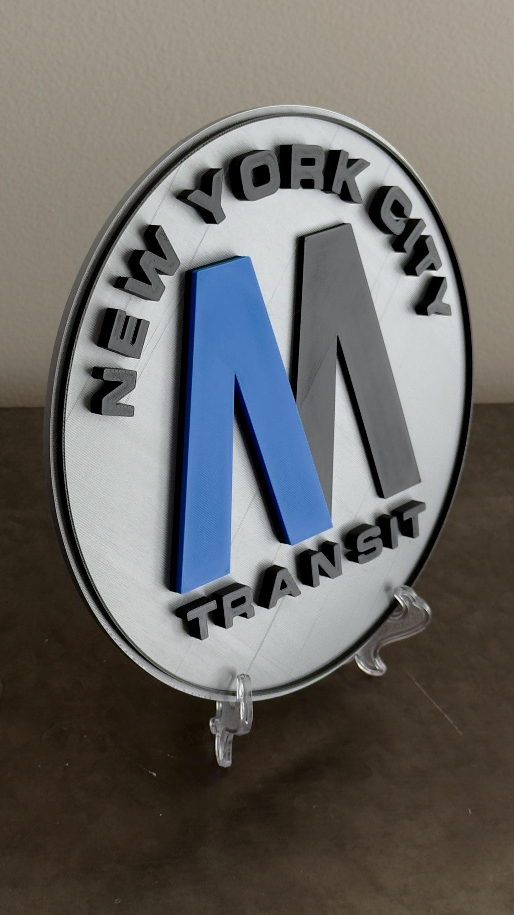 NYC MTA 3D Plaque Transit Authority Wall Art Display Plaque New York