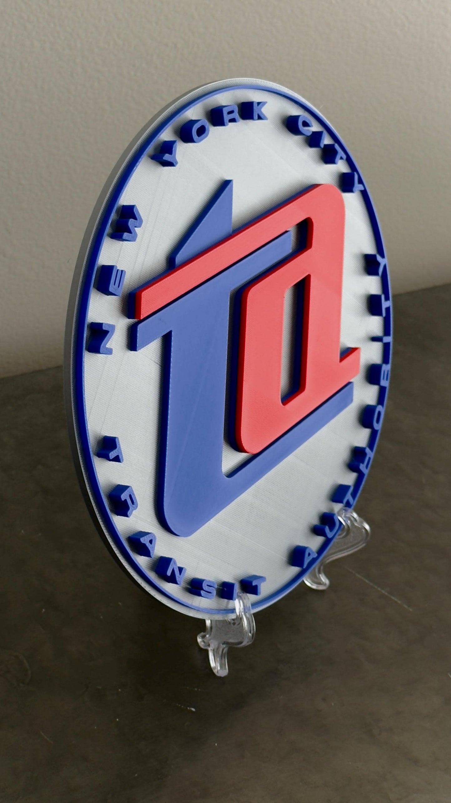 NYC MTA 3D Plaque Transit Authority Wall Art Display Plaque New York