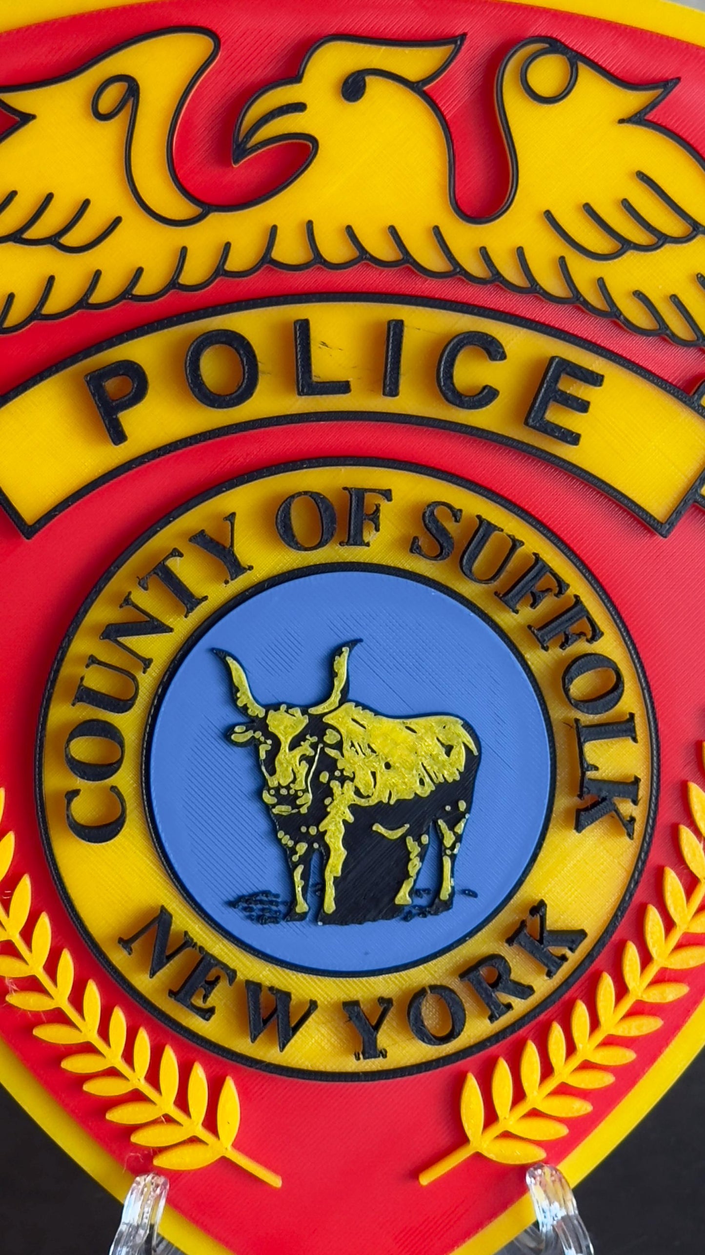 Suffolk County Police 3D Plaque: Long Island First Responder Wall Decor New York