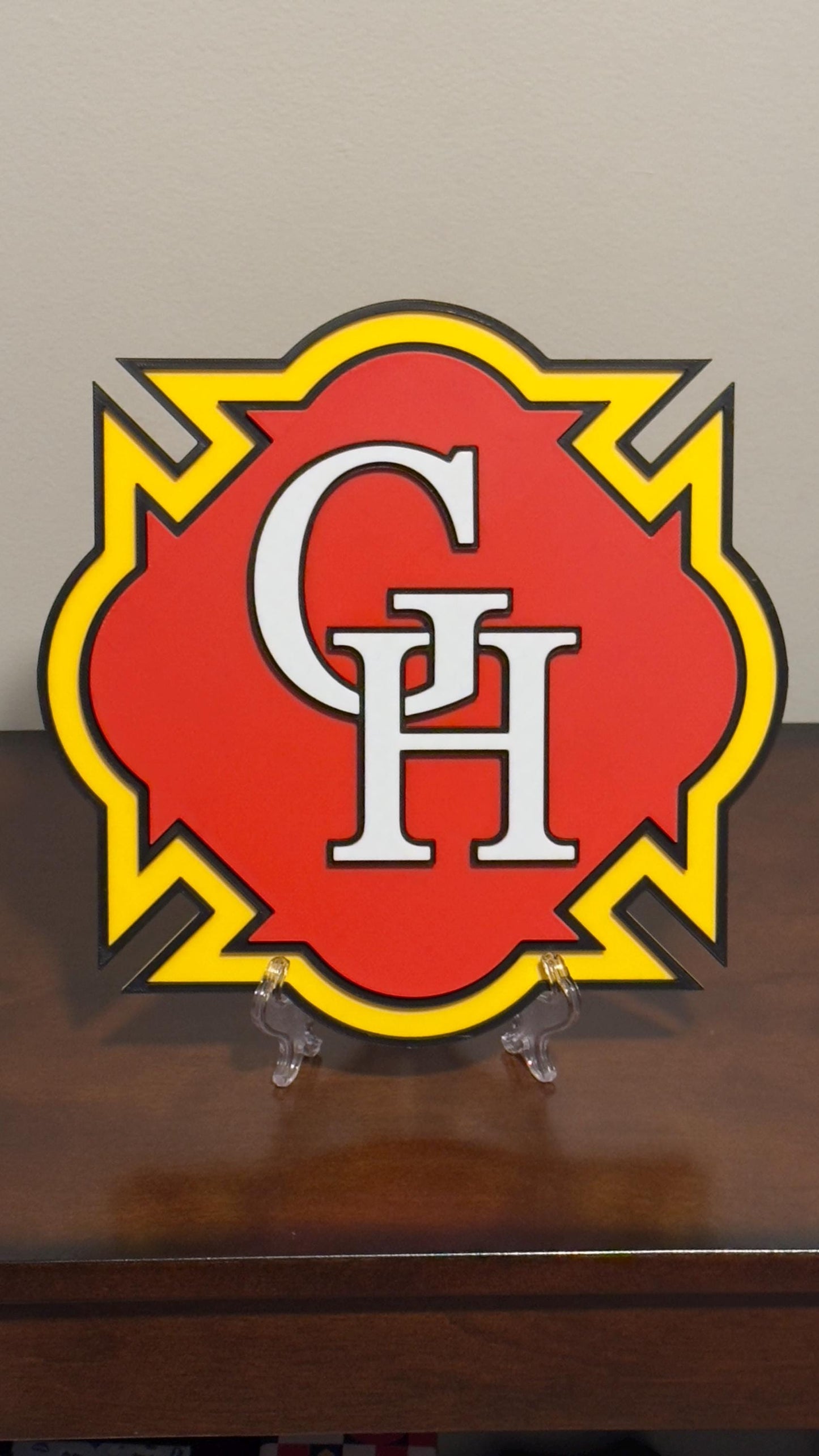 Glenn Heights Fire Department 3D Embossed Plaque: First Responder Wall Art Firefighter Gift Texas