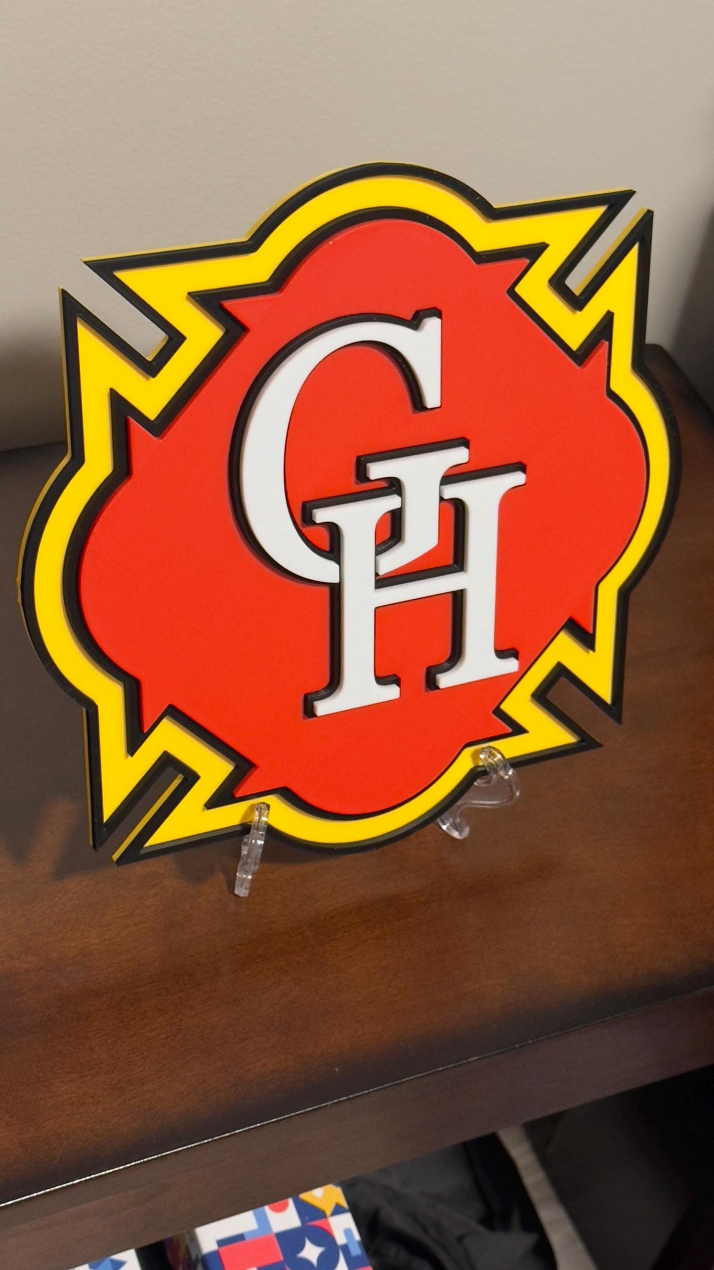 Glenn Heights Fire Department 3D Embossed Plaque: First Responder Wall Art Firefighter Gift Texas