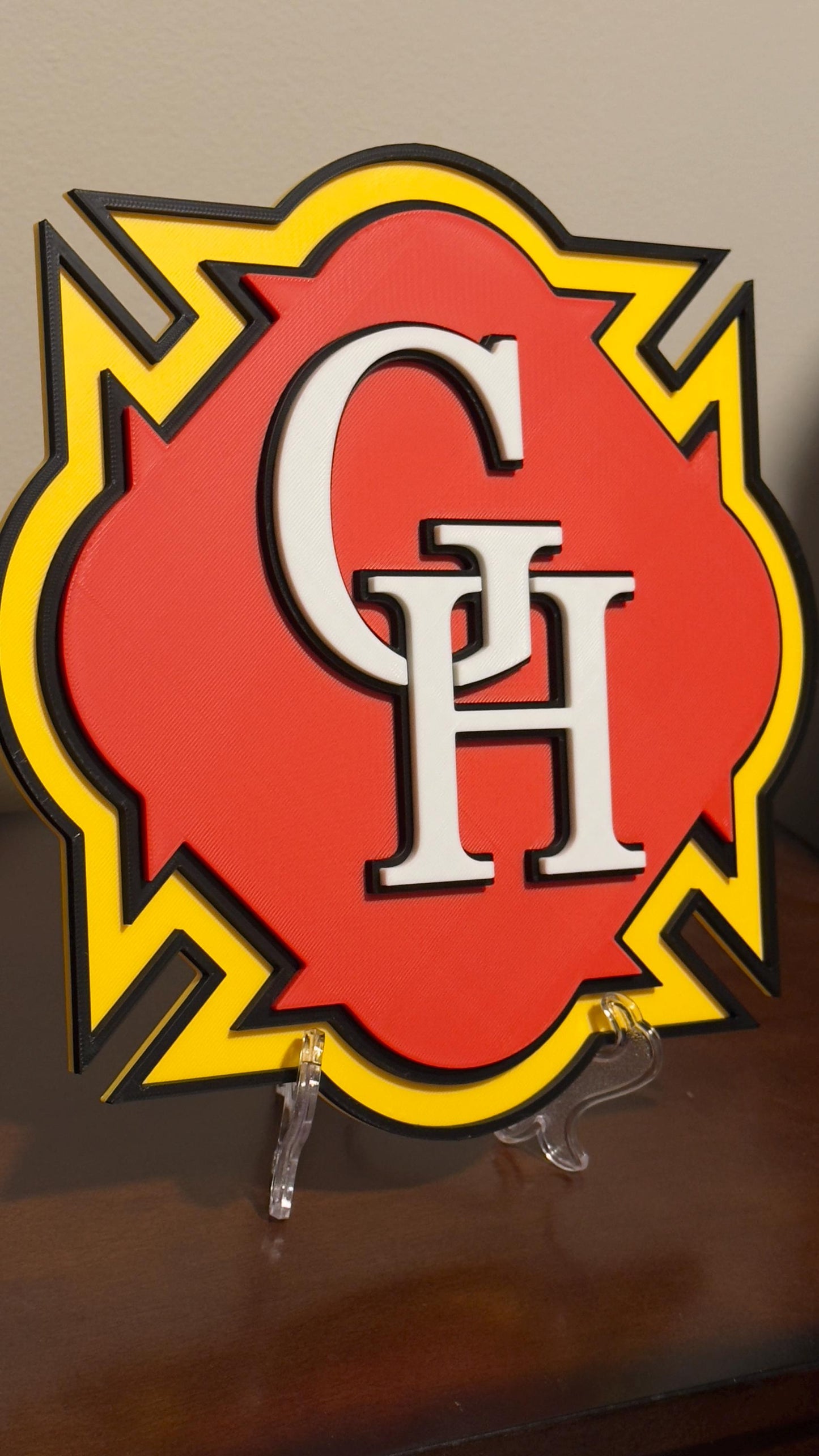 Glenn Heights Fire Department 3D Embossed Plaque: First Responder Wall Art Firefighter Gift Texas