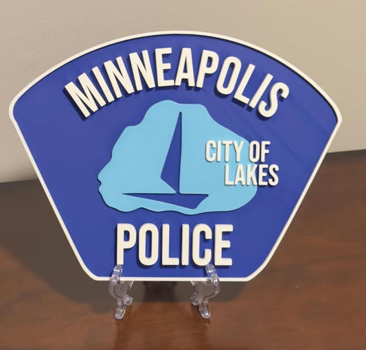 Minneapolis Police Emblem Plaque: First Responder Tribute Minnesota