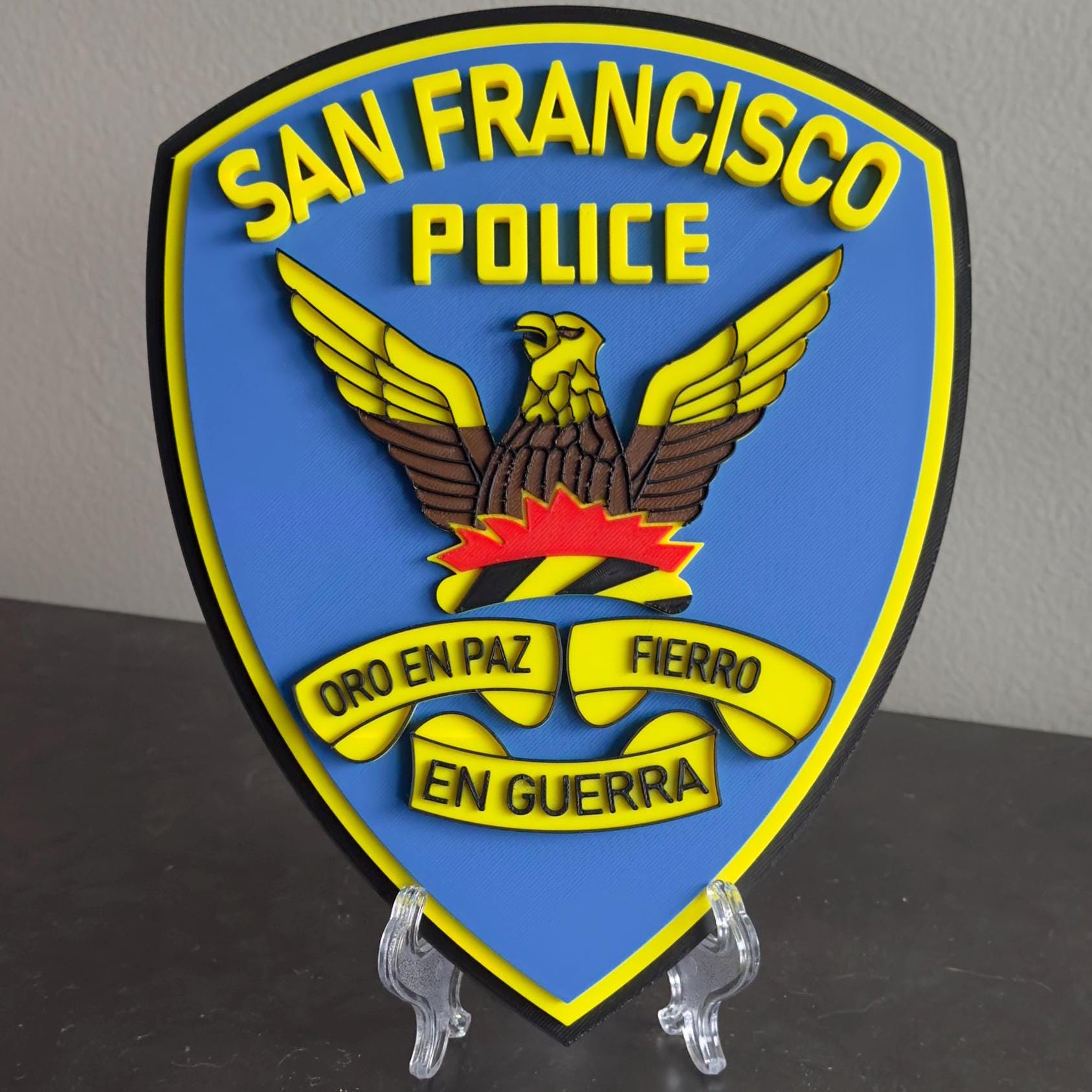 San Francisco Police Plaque: First Responder Wall Art California