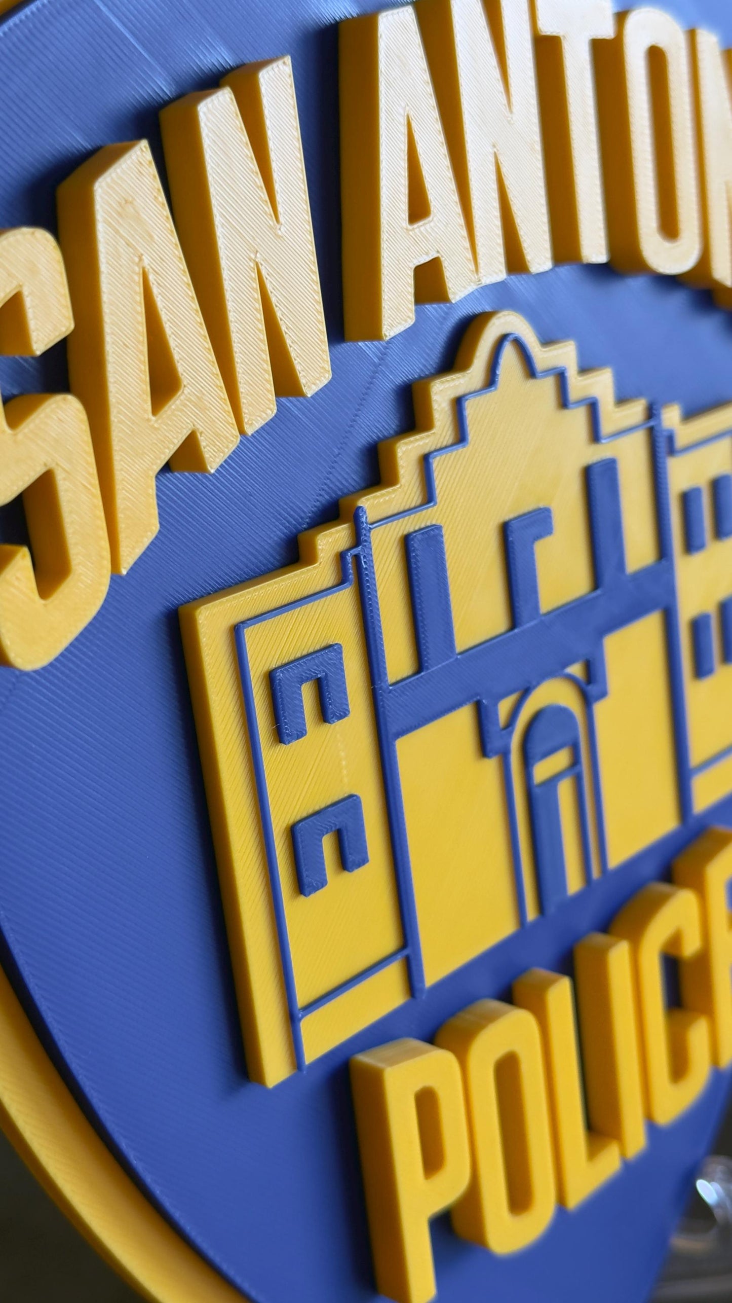 San Antonio Police 3D Embossed Plaque: First Responder Wall Art Texas