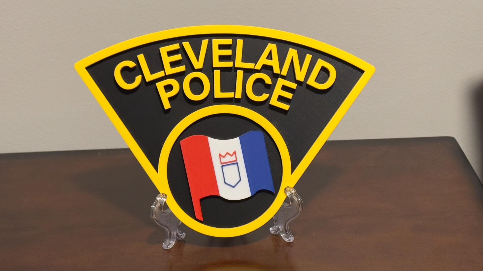 Cleveland Ohio Police Department 3D Plaque: First Responder Wall Art