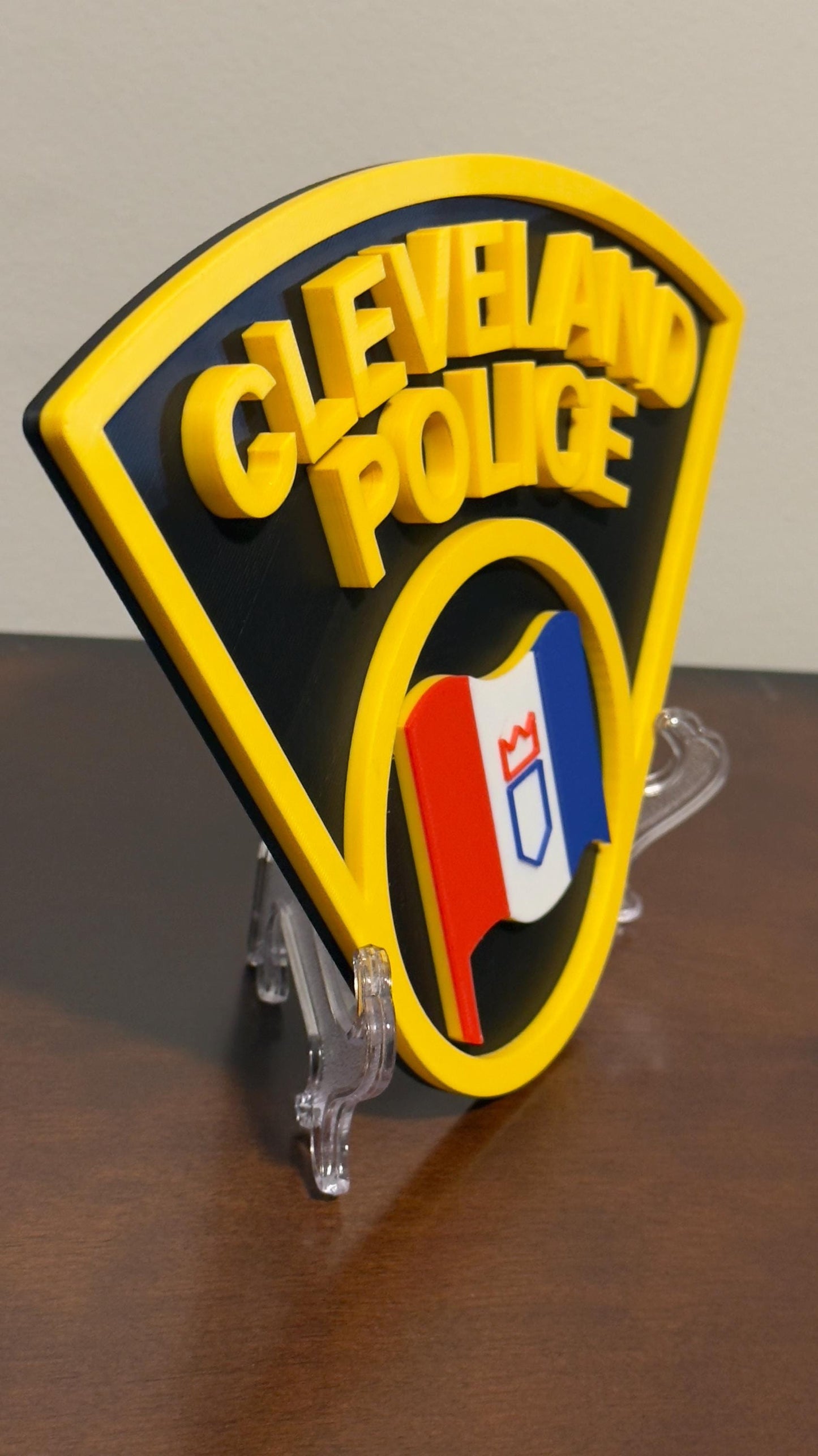 Cleveland Ohio Police Department 3D Plaque: First Responder Wall Art