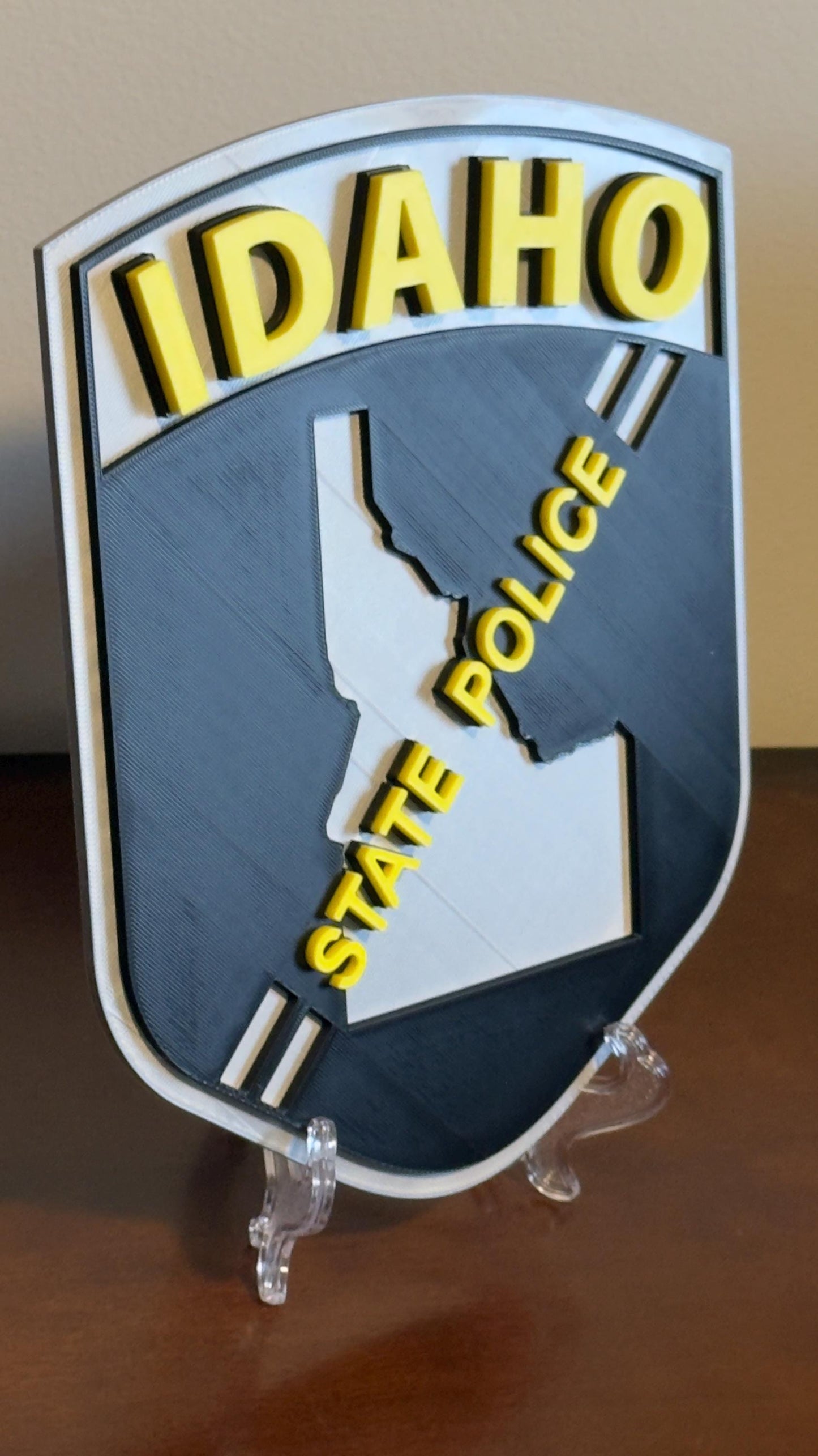 Idaho State Police 3D Embossed Plaque: First Responder Wall Decor