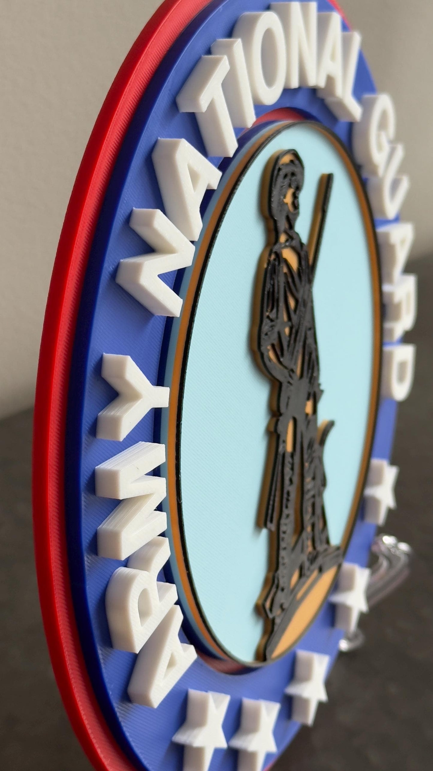 US Army National Guard 3D Plaque: First Responder Wall Art Display Plaque Government