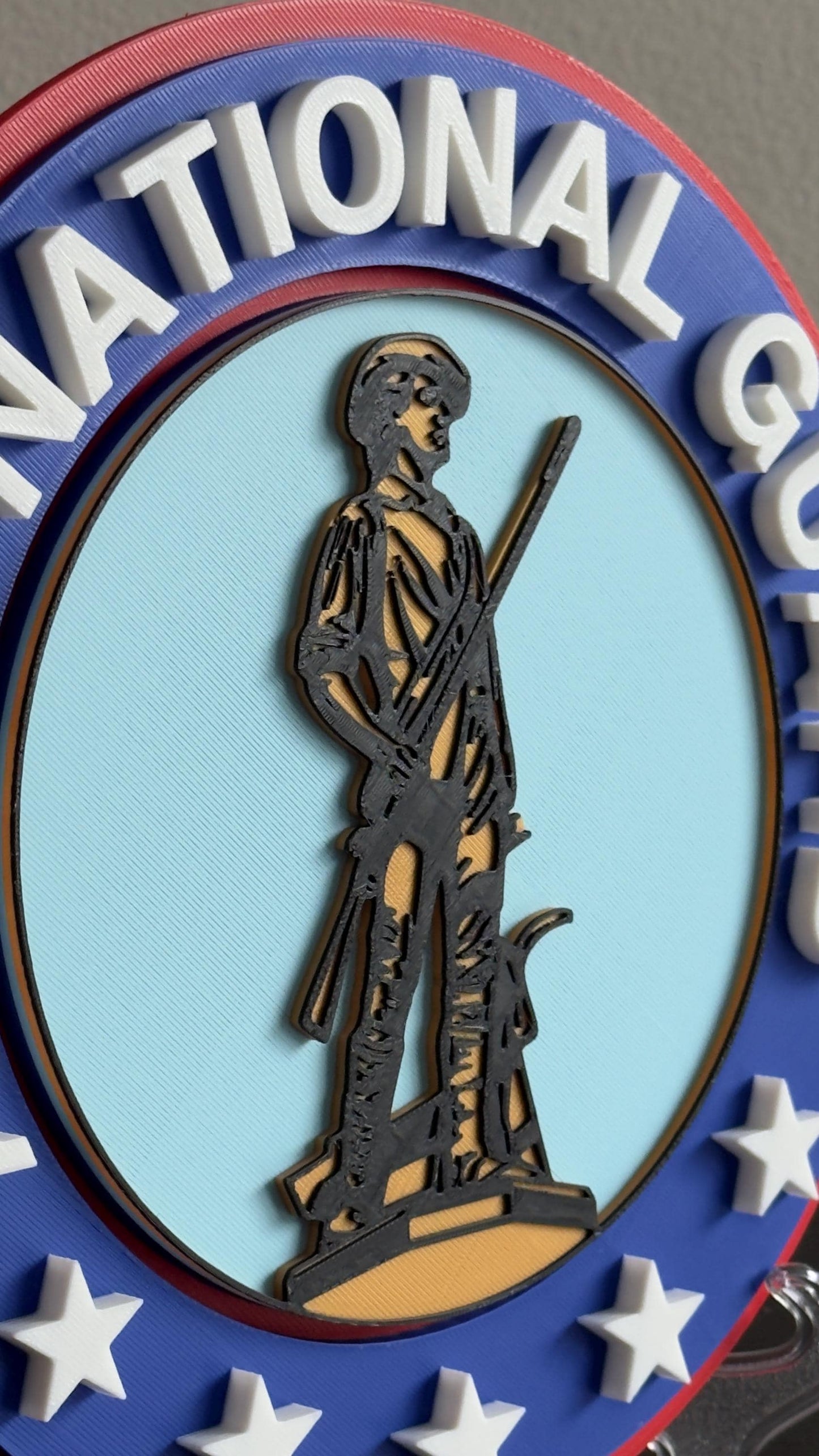 US Army National Guard 3D Plaque: First Responder Wall Art Display Plaque Government