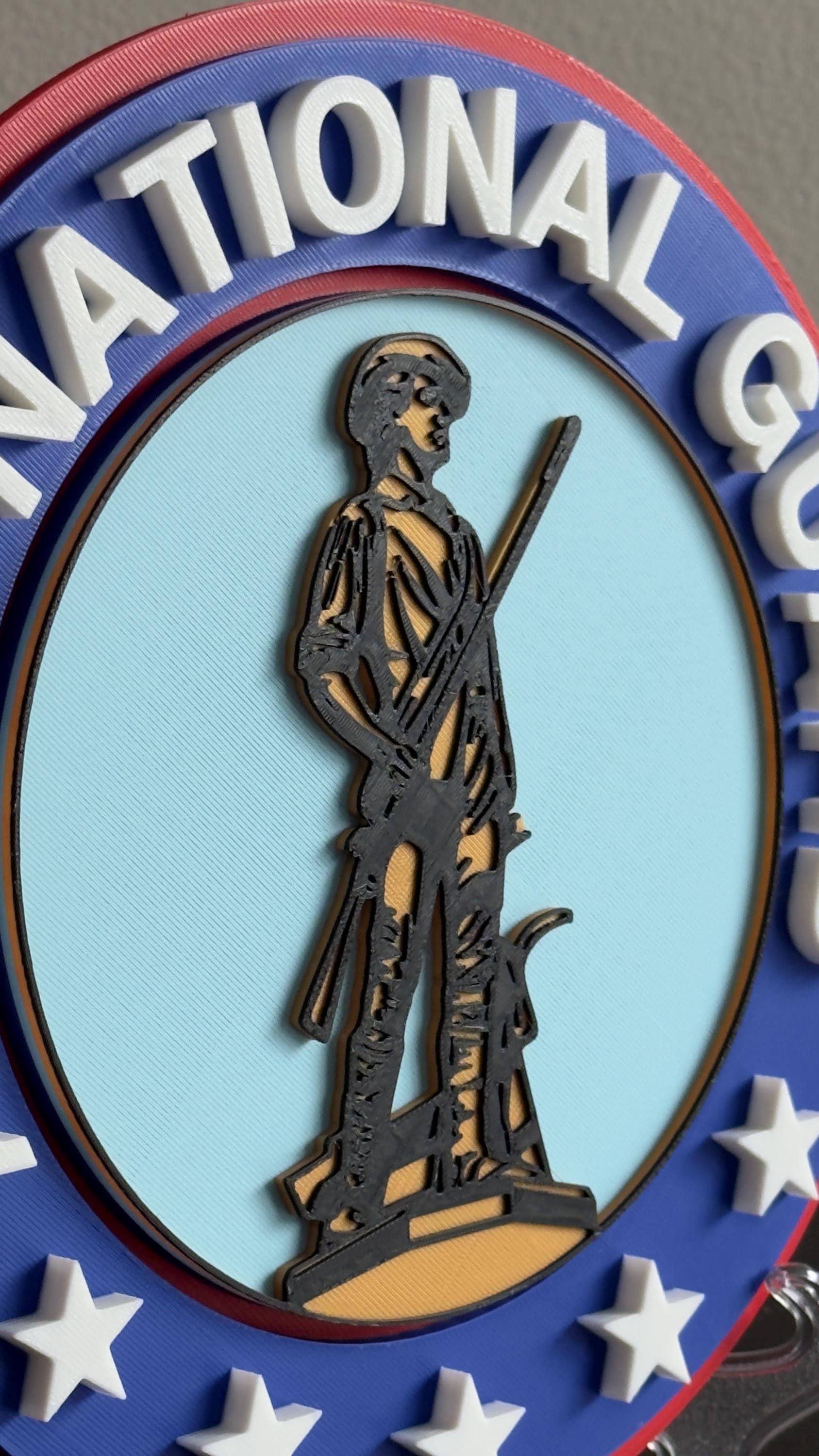 US Army National Guard 3D Plaque: First Responder Wall Art Display Plaque Government