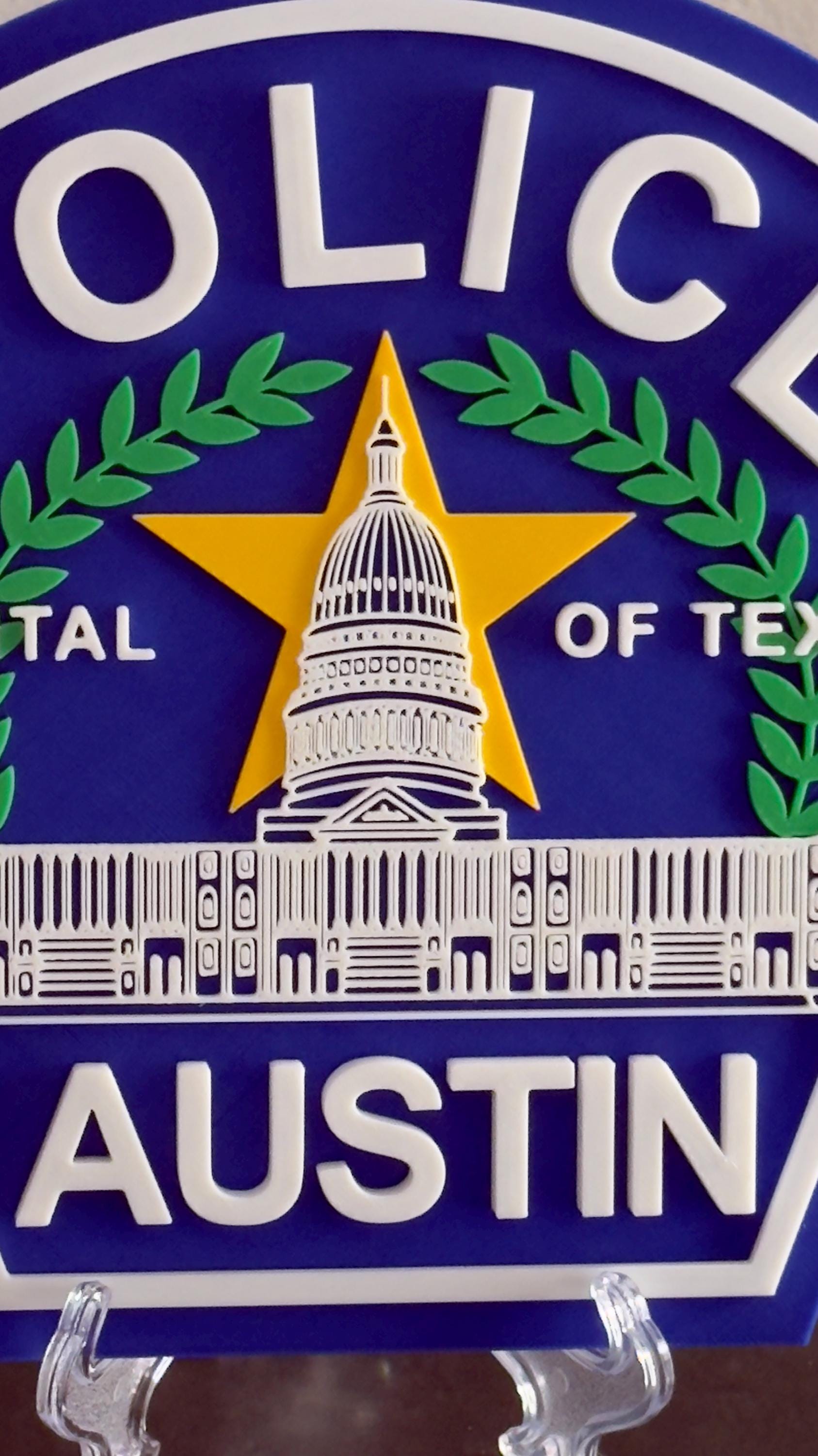 Austin Police Department 3D Embossed Plaque - First Responder Wall Art Police Gift