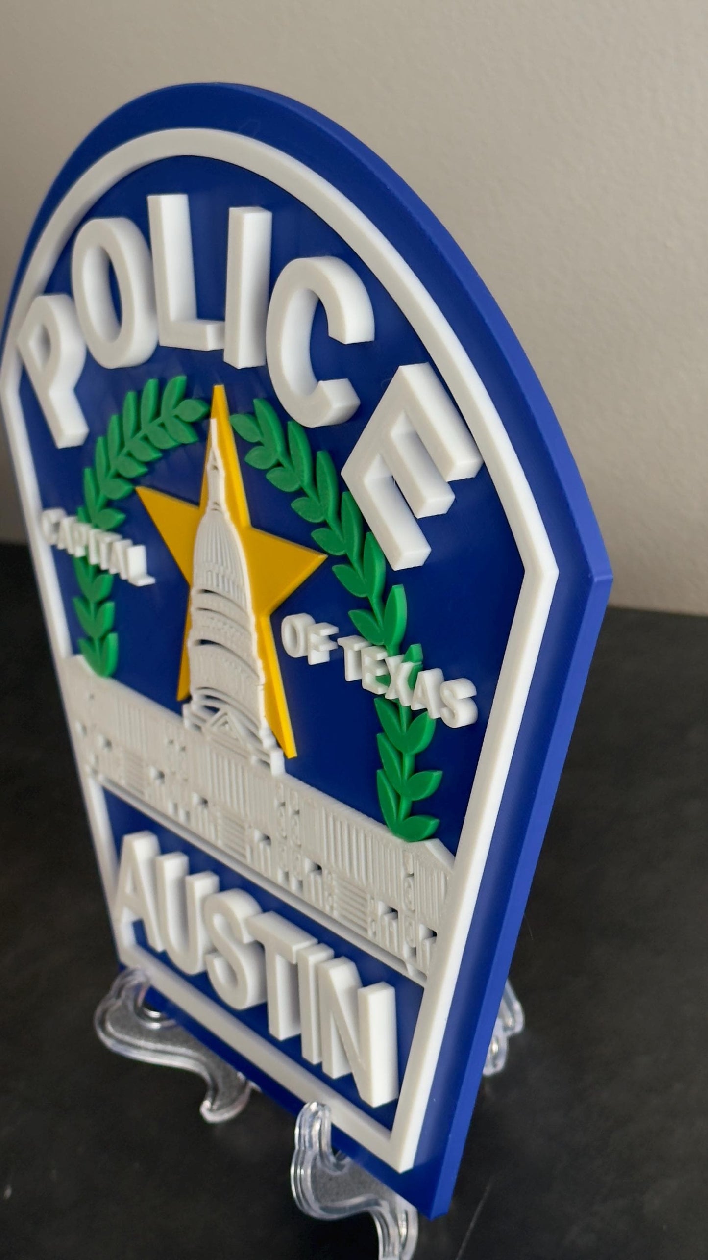 Austin Police Department 3D Embossed Plaque - First Responder Wall Art Police Gift