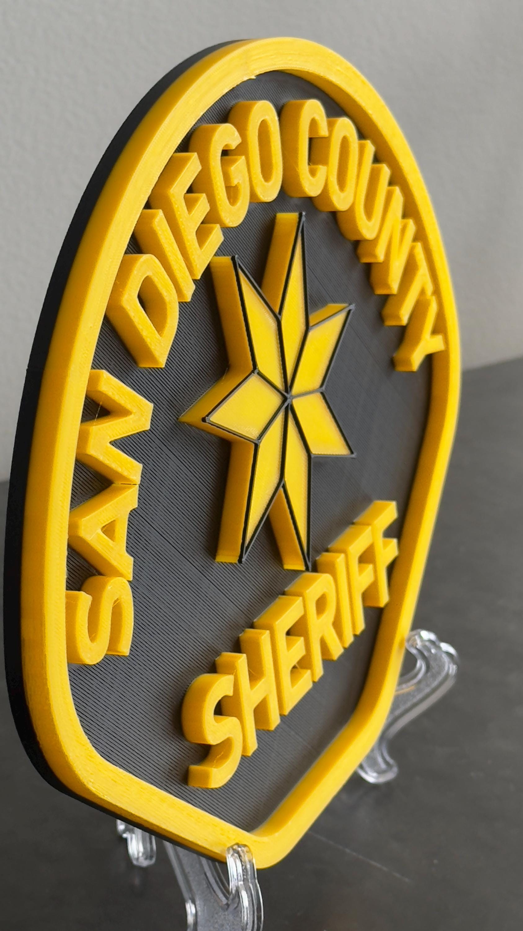 San Diego County Sheriff 3D Embossed Display Plaque California