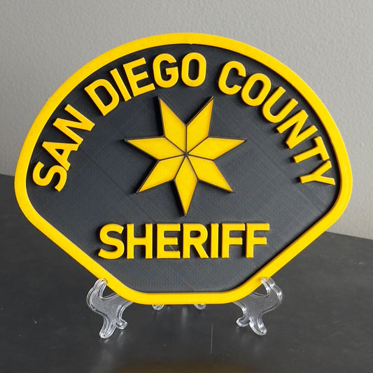 San Diego County Sheriff 3D Embossed Display Plaque California