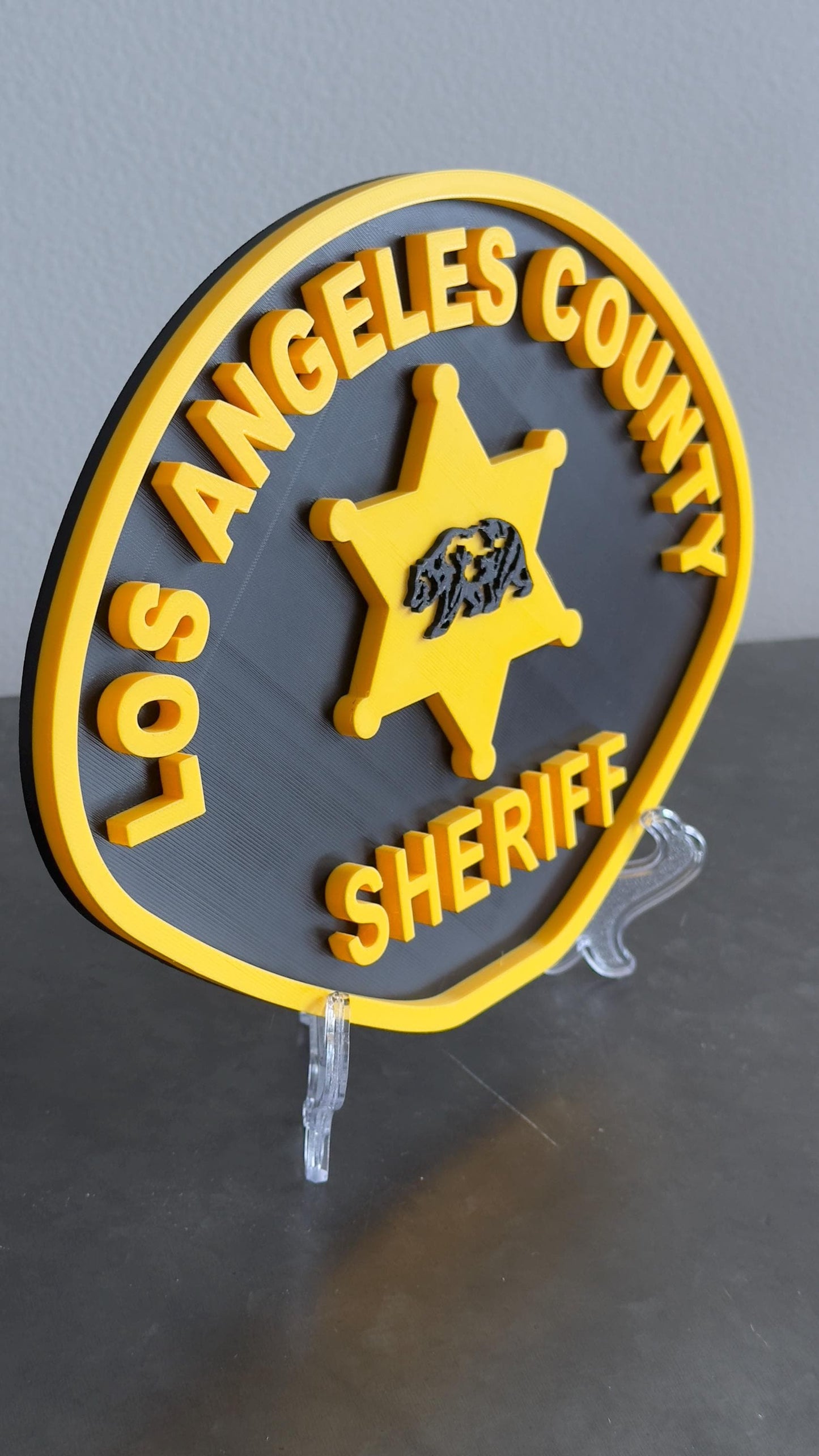 Los Angeles County Sheriff 3D Embossed Plaque: First Responder Wall Art California